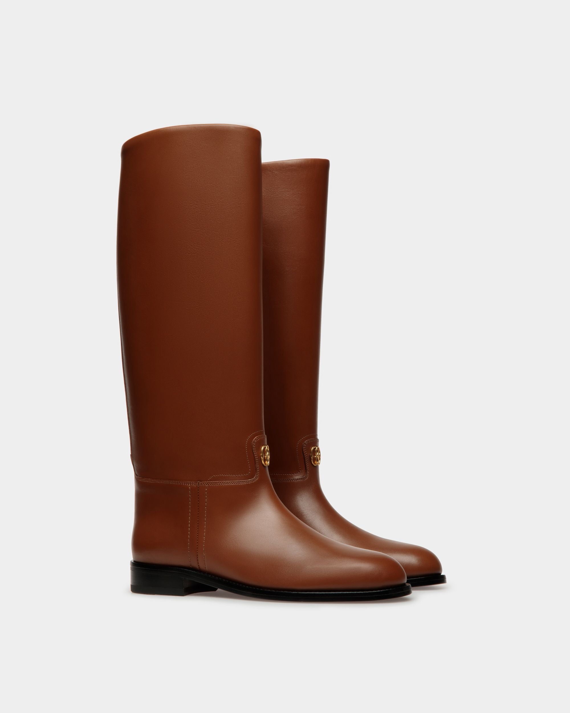 Huntington Langschaftstiefel Aus braunem Leder - Damen - Bally - 03
