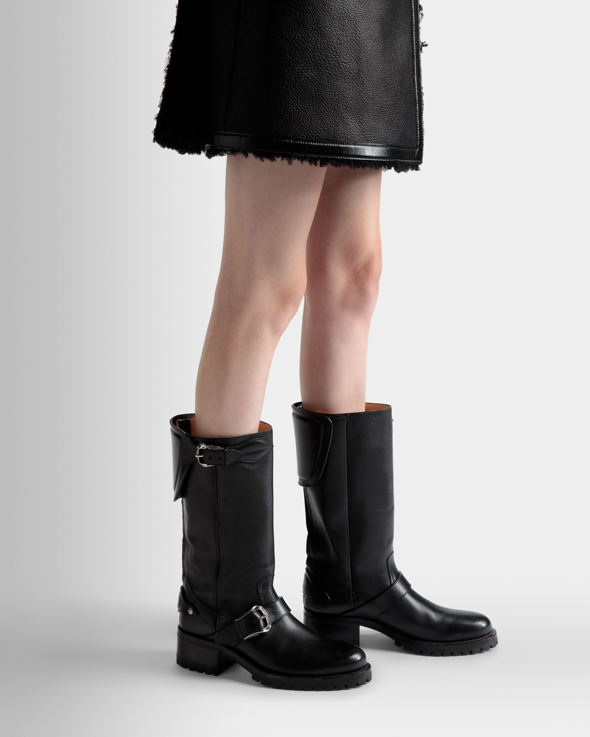 Ardis Langschaftstiefel Aus Leder In Schwarz - Damen - Bally - 02