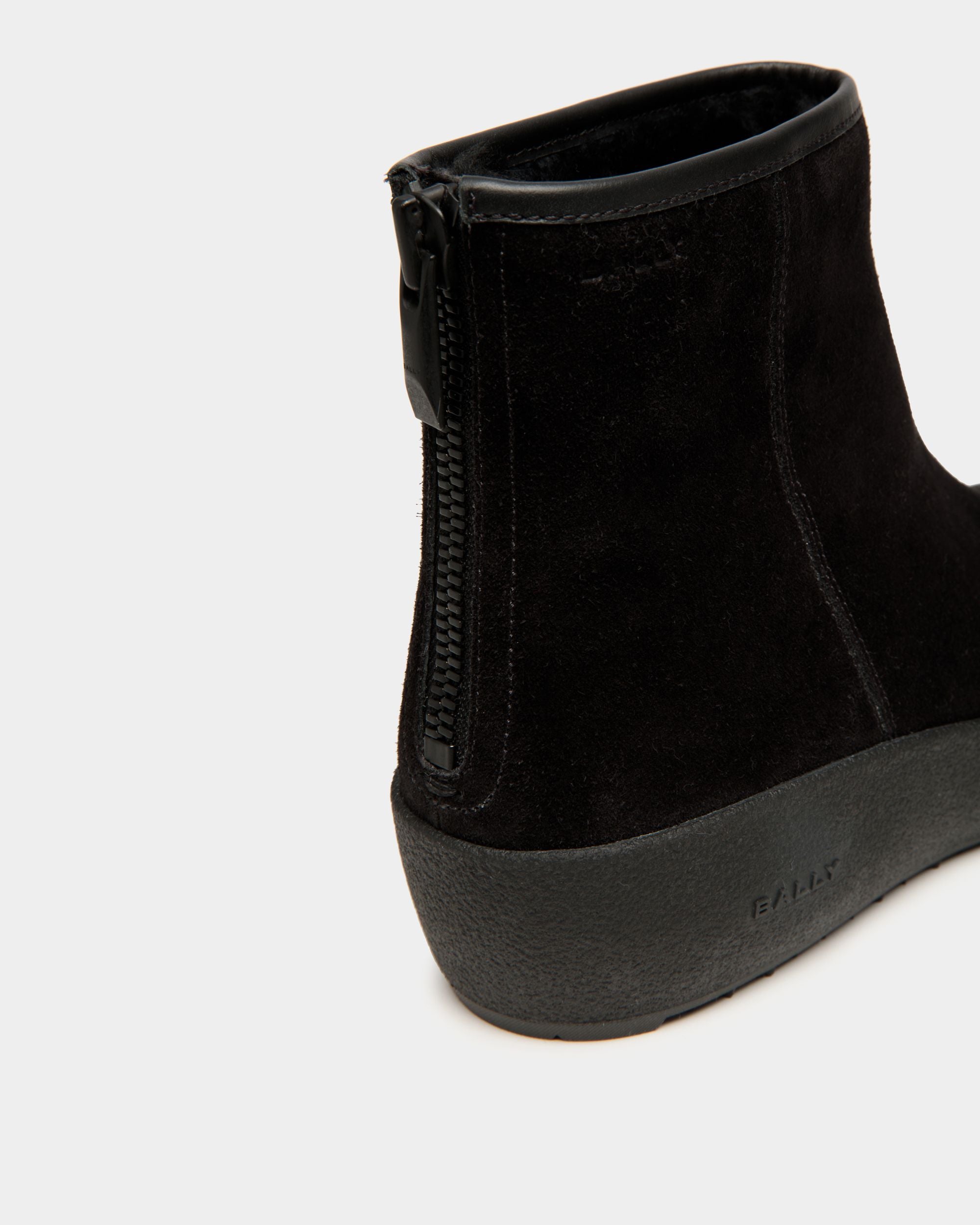Bally Curling Stiefelette Aus Schwarzem Veloursleder - Damen - Bally - 05