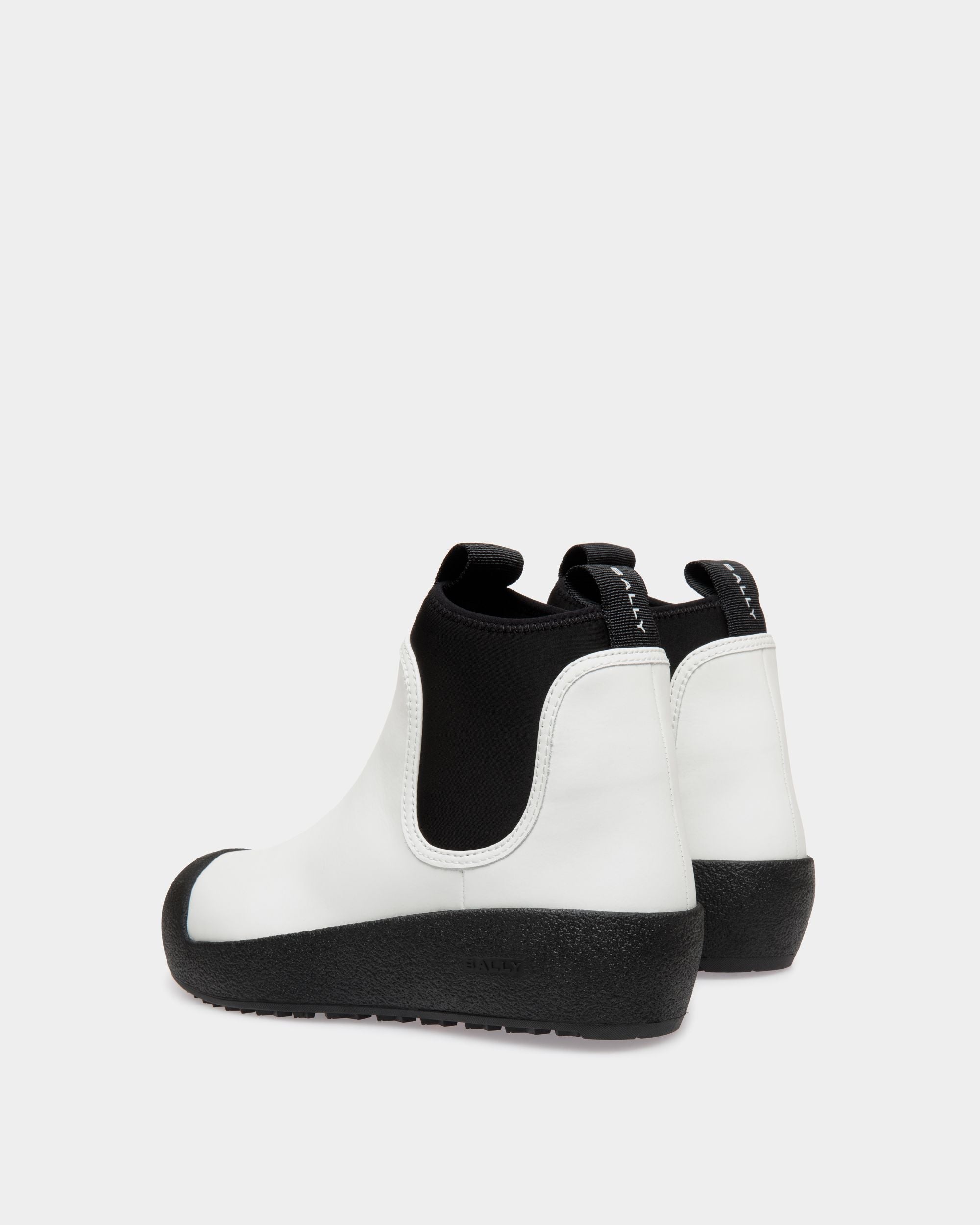 Bally Curling Booties In White Leather - Damen - Bally - 03