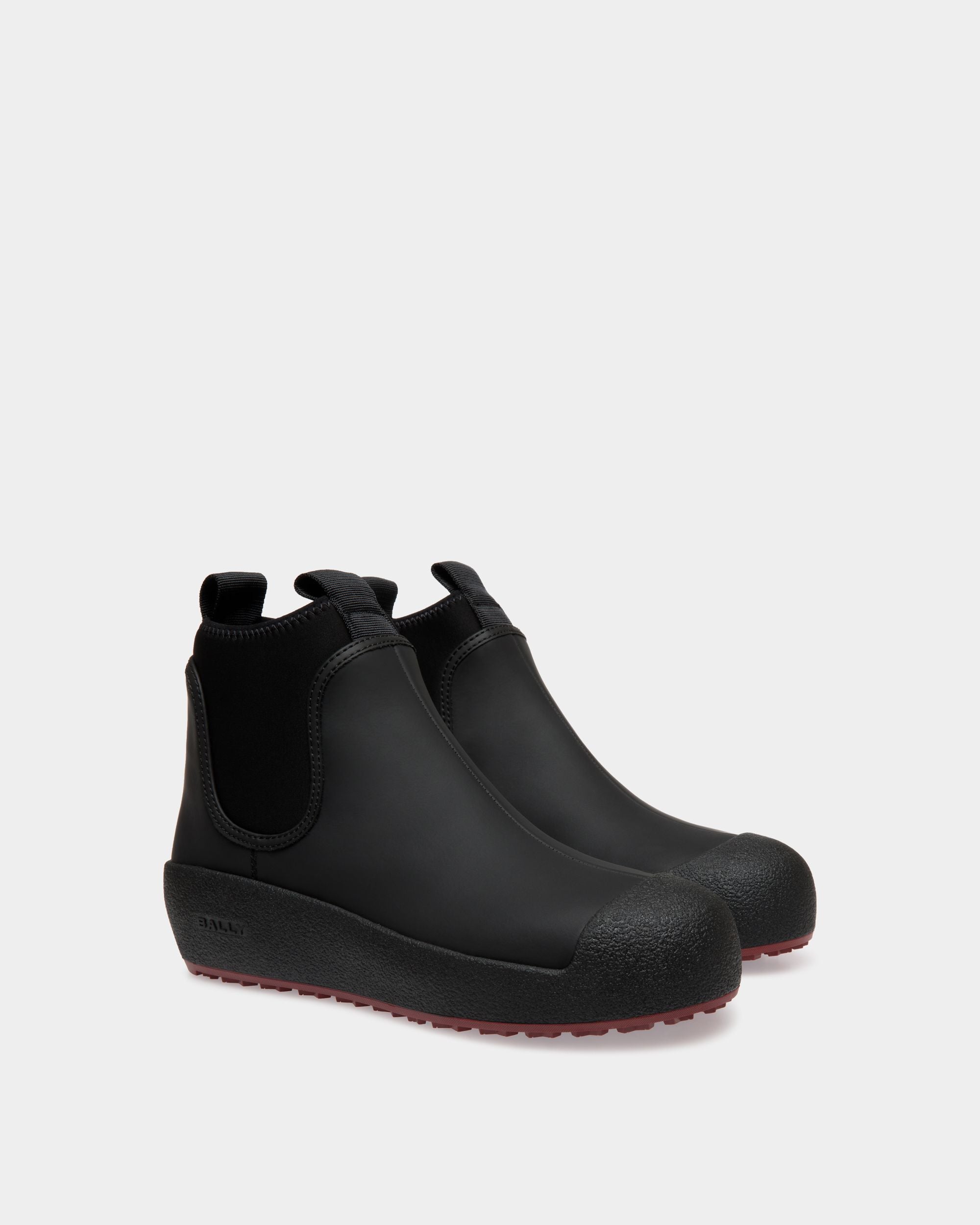 Bally Curling Booties In Black Leather - Damen - Bally - 02