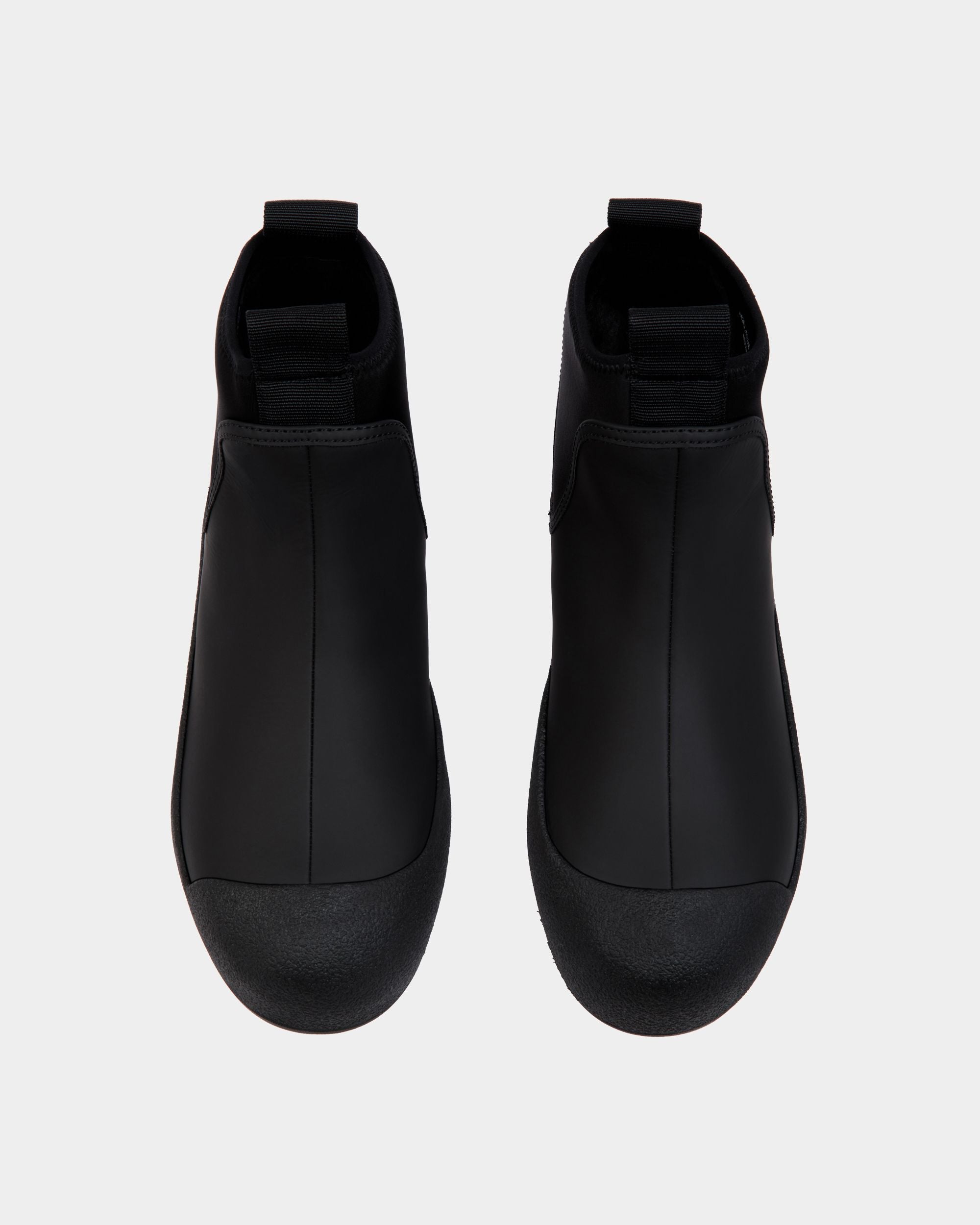 Bally Curling Stiefelette Aus Schwarzem Gummiertem Leder - Damen - Bally - 04