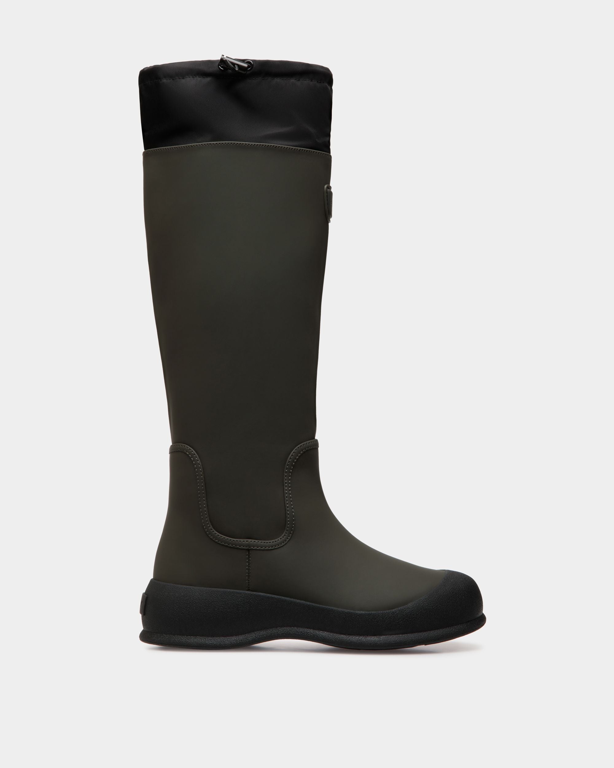 Frei Stiefel Aus Gummiertem Leder In Military Green - Damen - Bally - 01