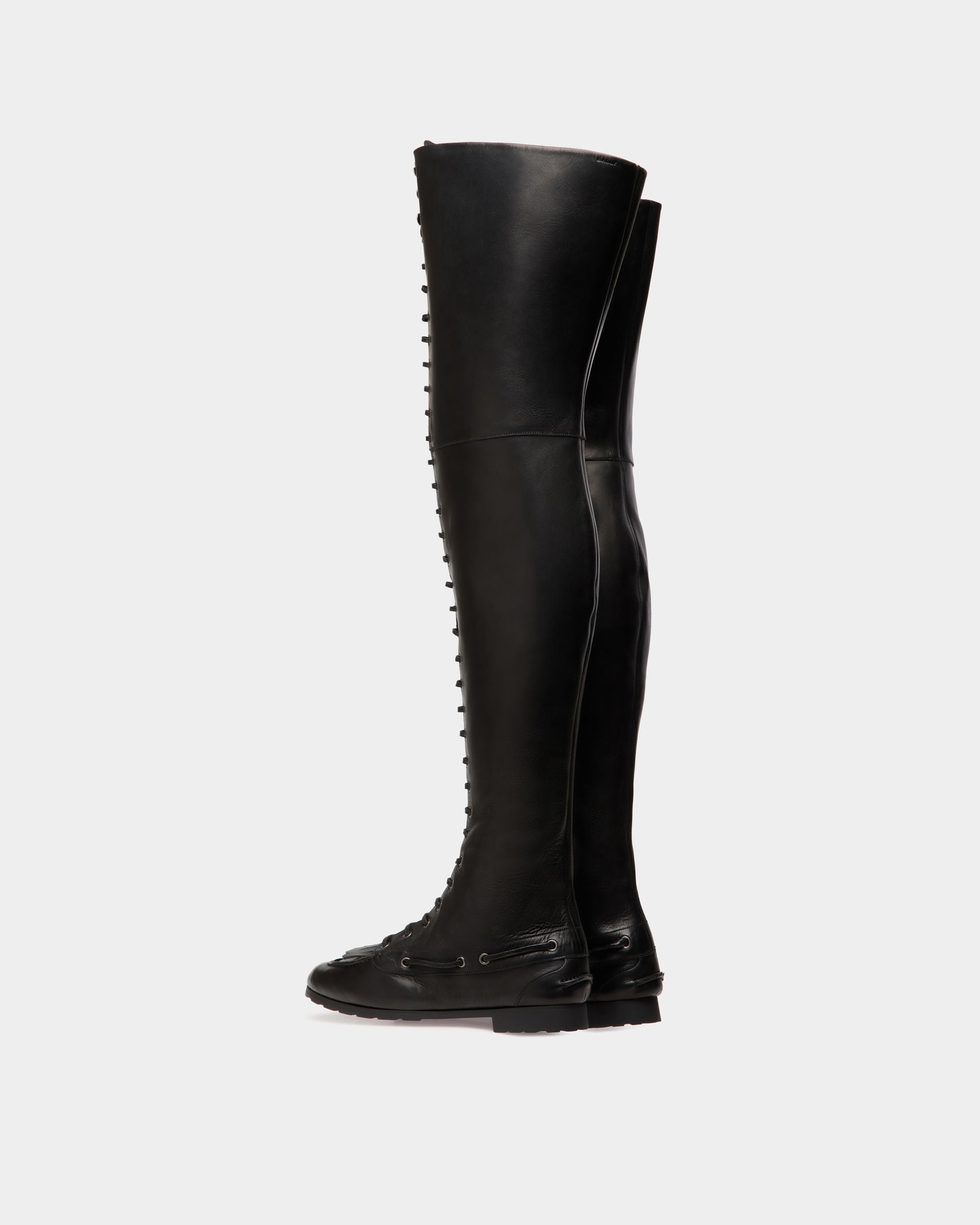 Plume Boot In Black Leather - Damen - Bally - 04