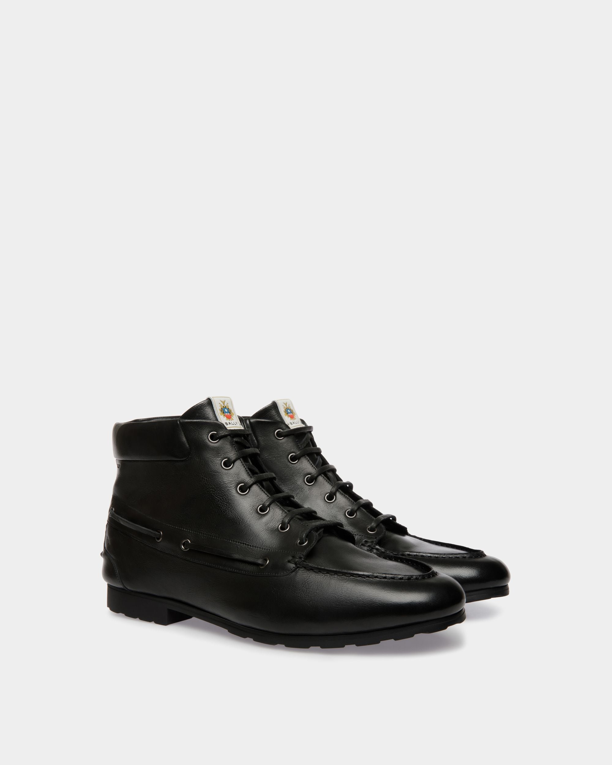 Stiefelette Plume Aus Leder In Schwarz - Damen - Bally - 03