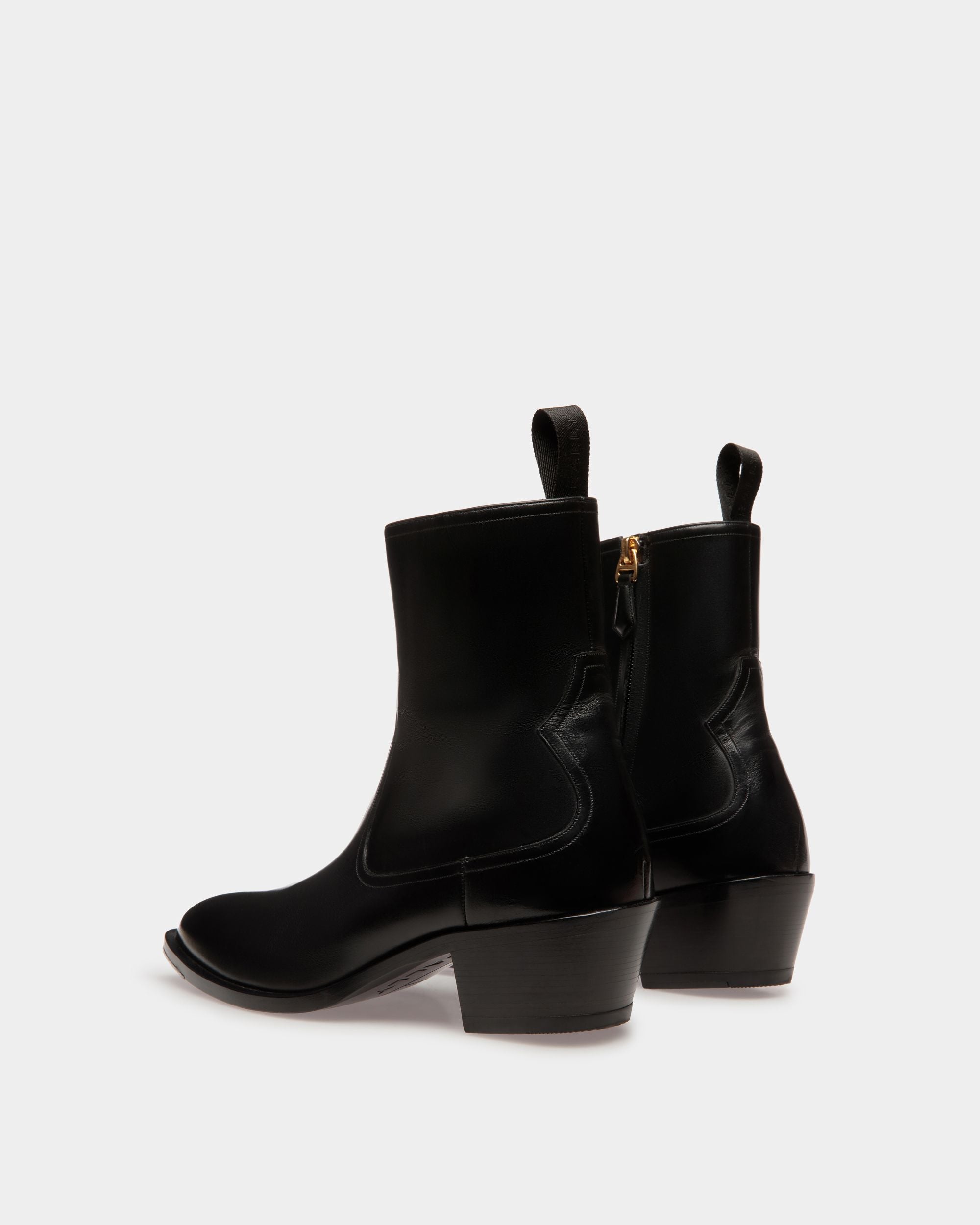 Vegas Stiefelette Aus Leder In Schwarz - Damen - Bally - 04