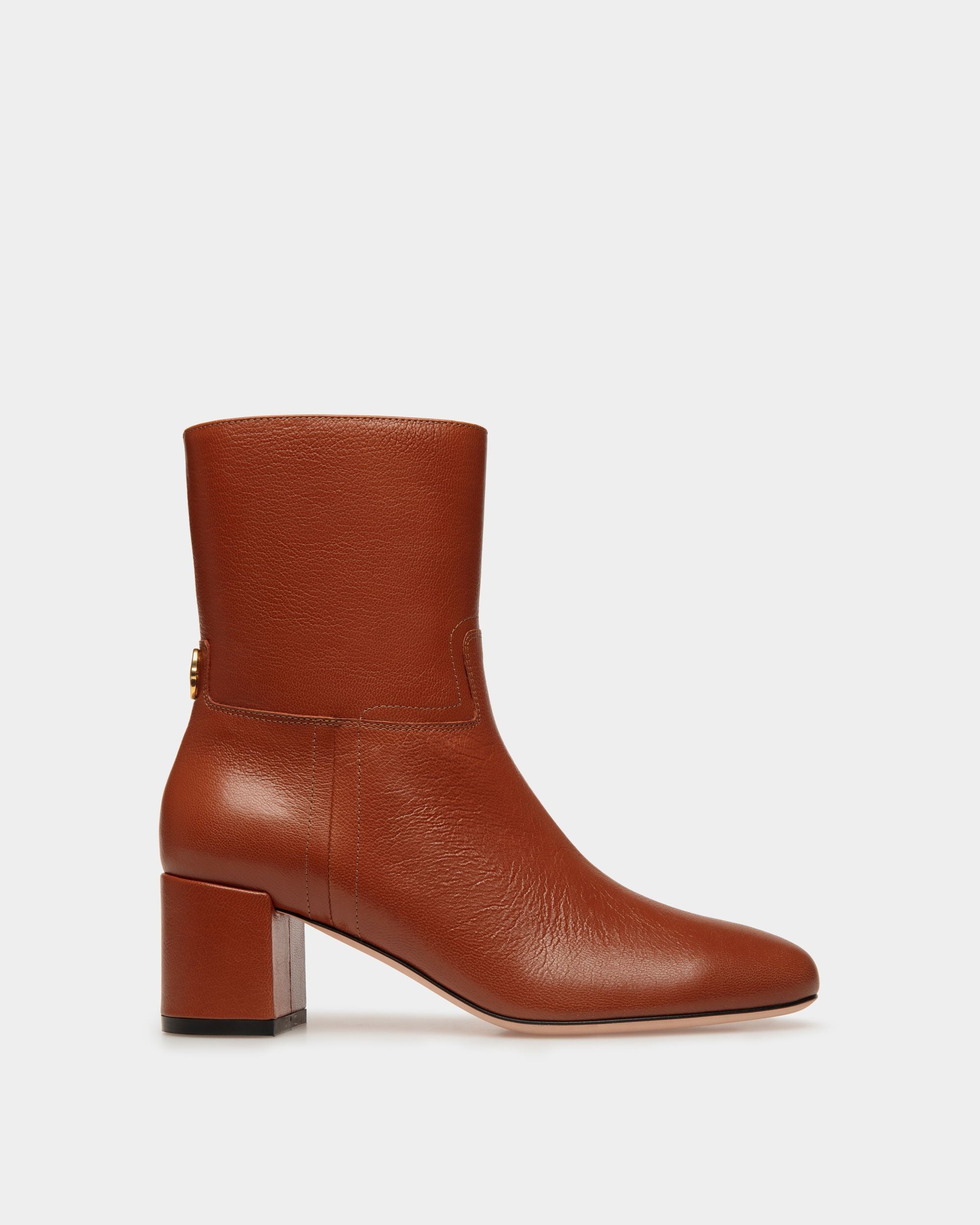 Daily Emblem Stiefelette Aus Braunem Leder - Damen - Bally - 01