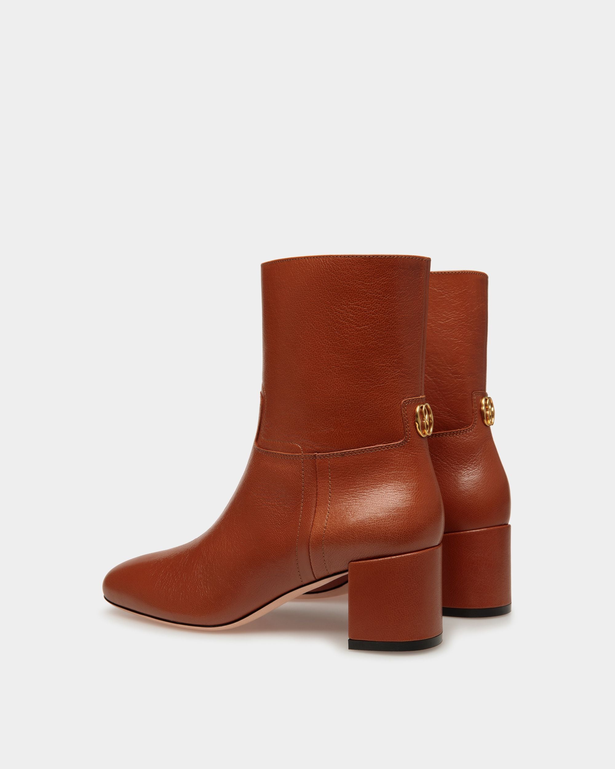 Daily Emblem Stiefelette Aus Braunem Leder - Damen - Bally - 03