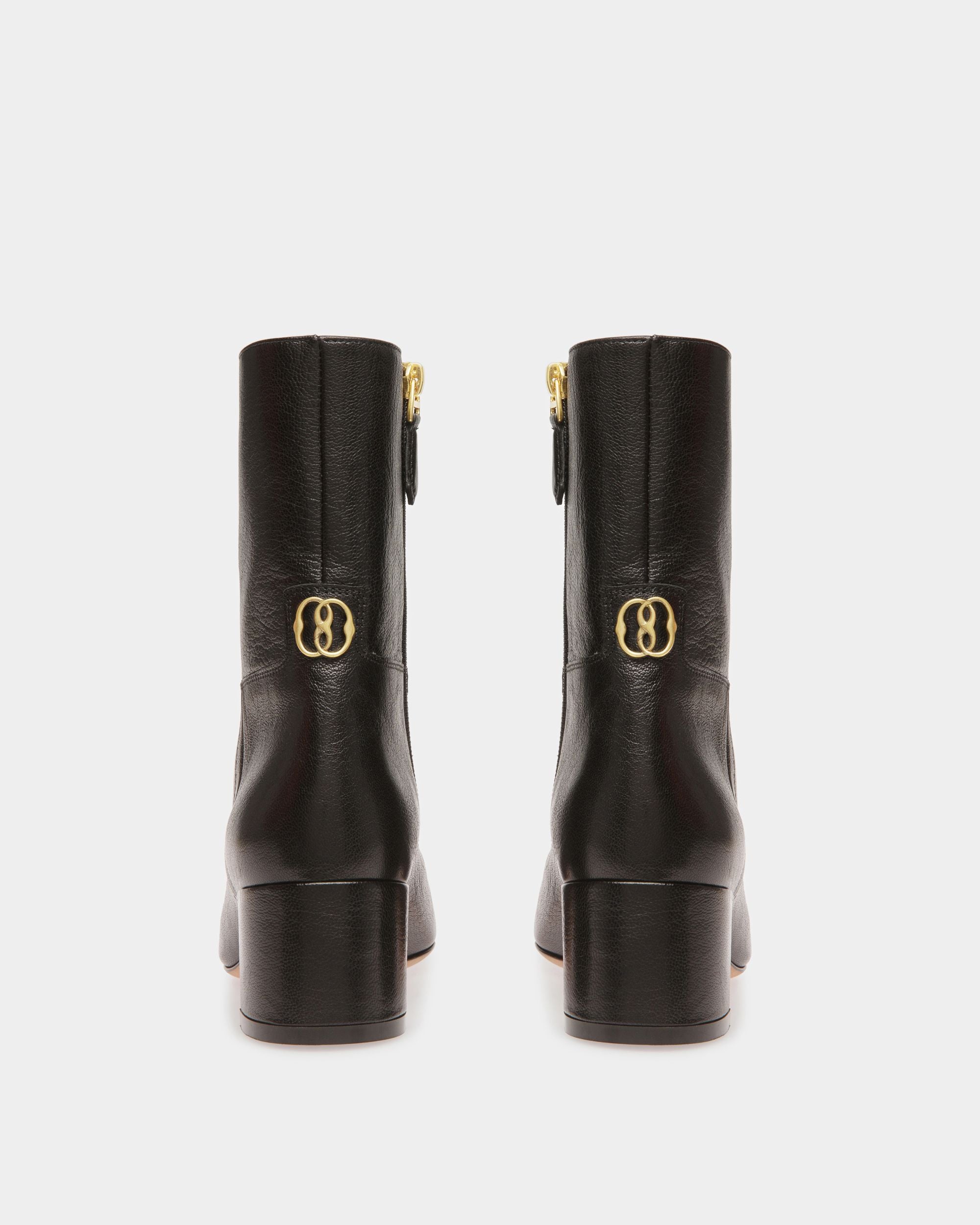 Daily Emblem Stiefelette Aus Leder In Schwarz - Damen - Bally - 03