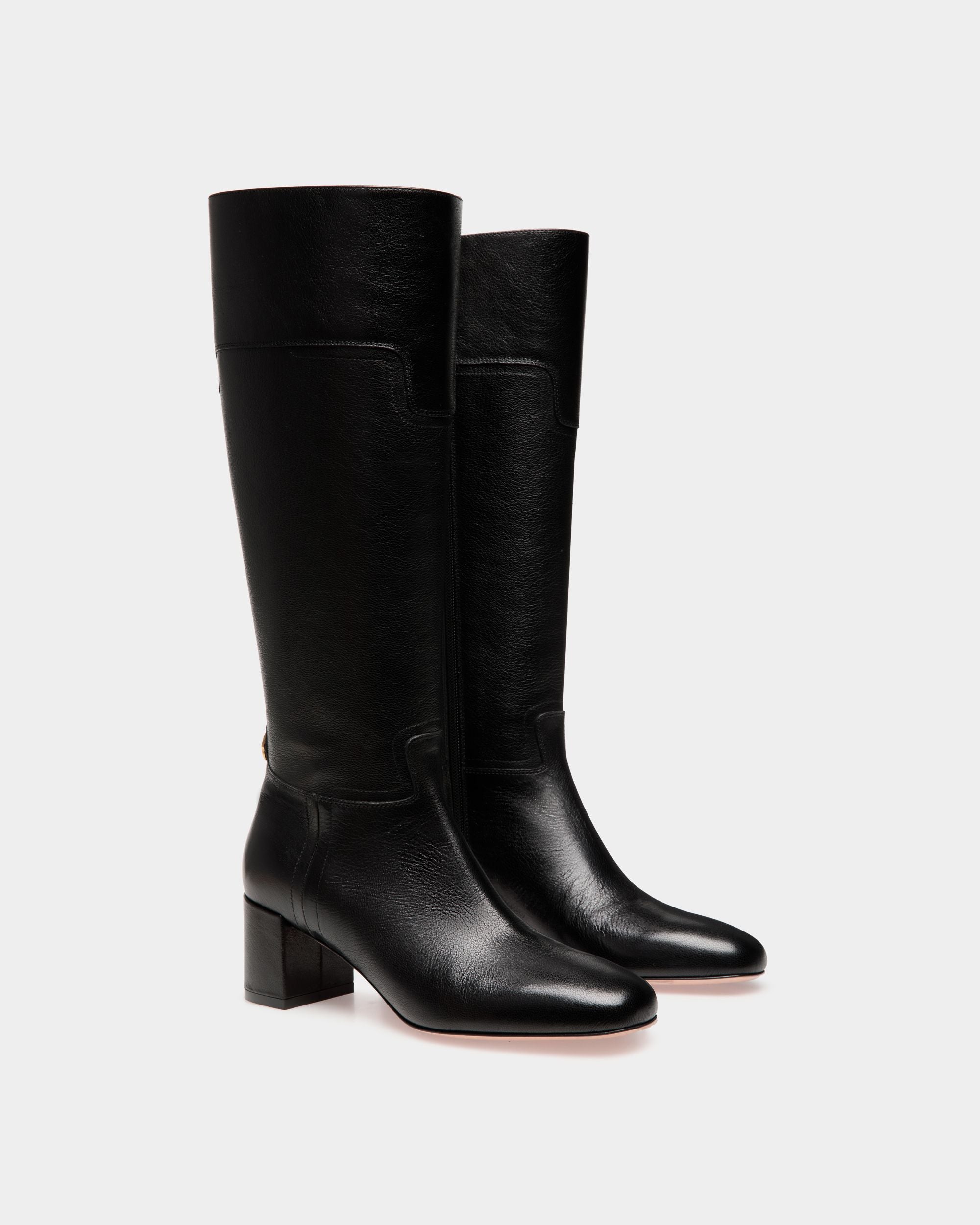 Daily Emblem Stiefel Aus Schwarzem Leder - Damen - Bally - 02