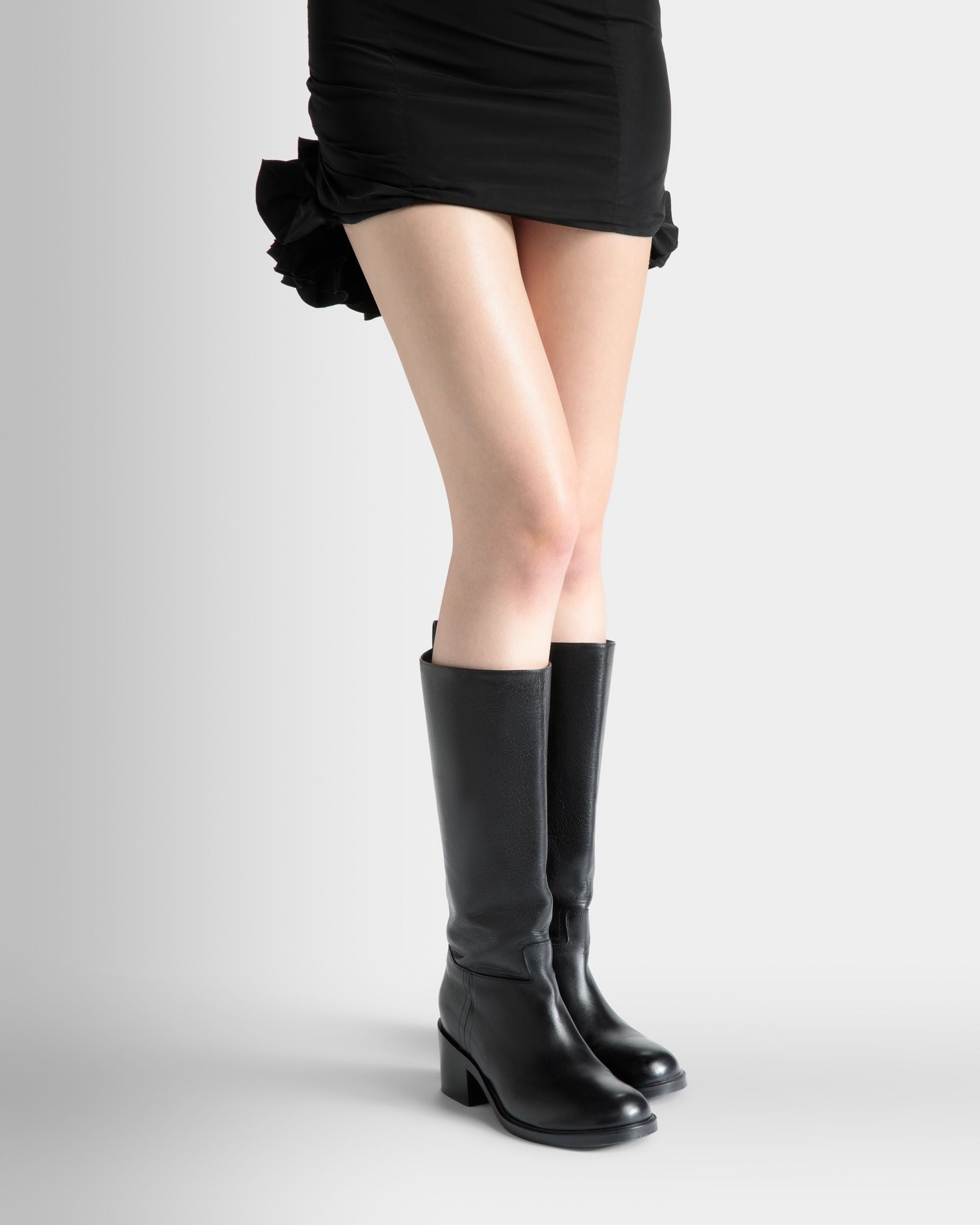 Peggy Stiefel Aus Leder In Schwarz - Damen - Bally - 02