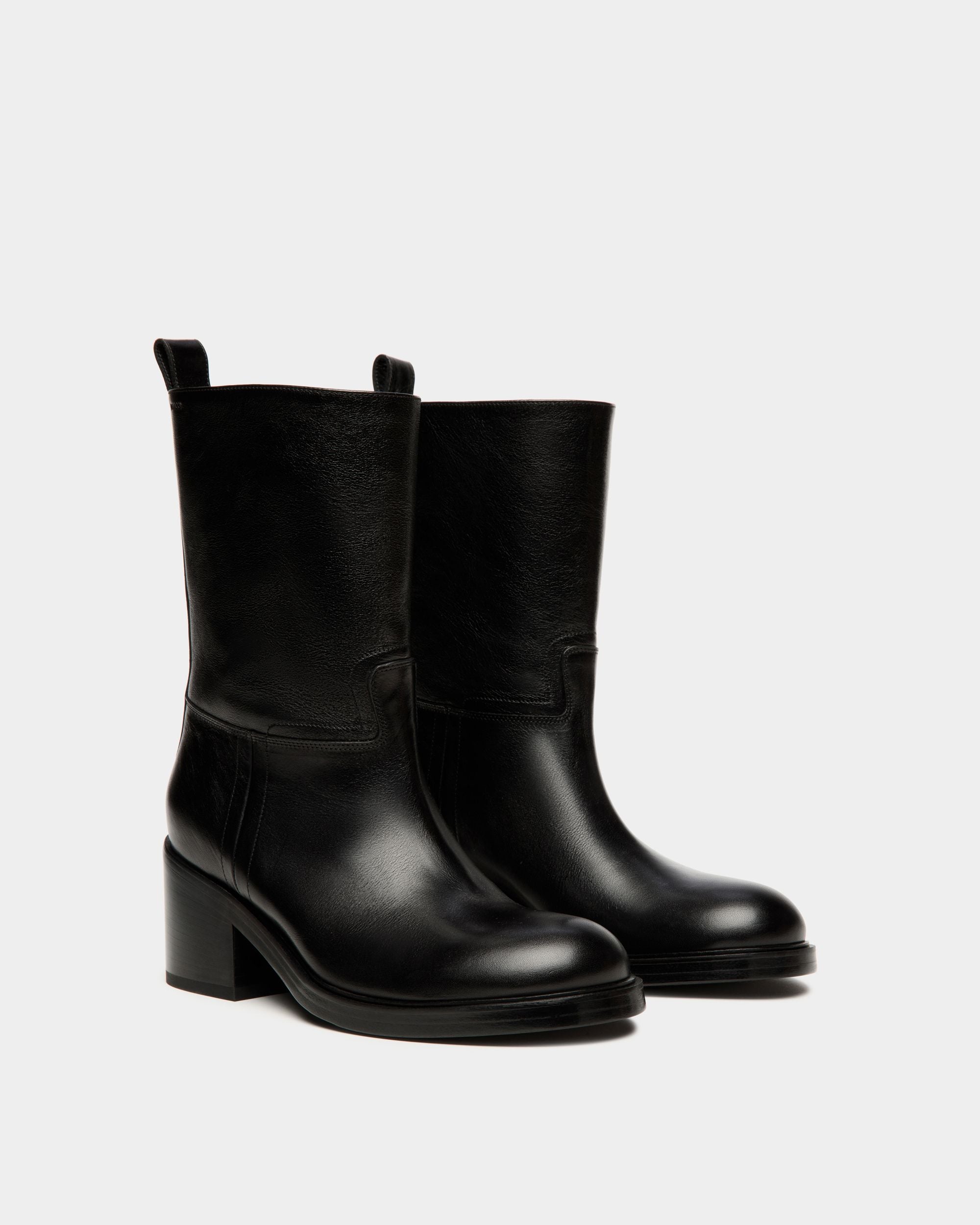 Peggy Stiefelette Aus Leder In Schwarz - Damen - Bally - 02