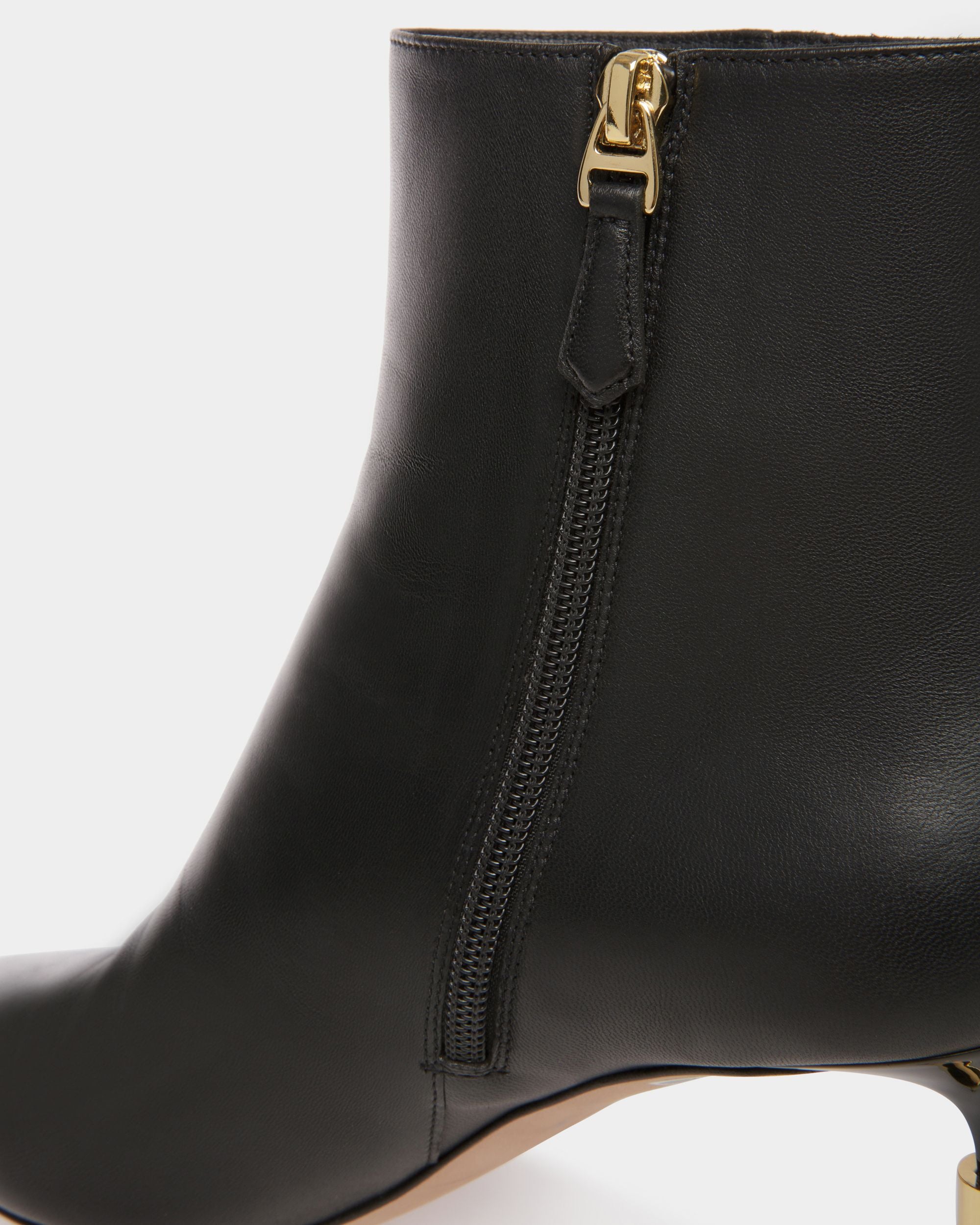 Block Stiefelette Aus Leder In Schwarz - Damen - Bally - 05