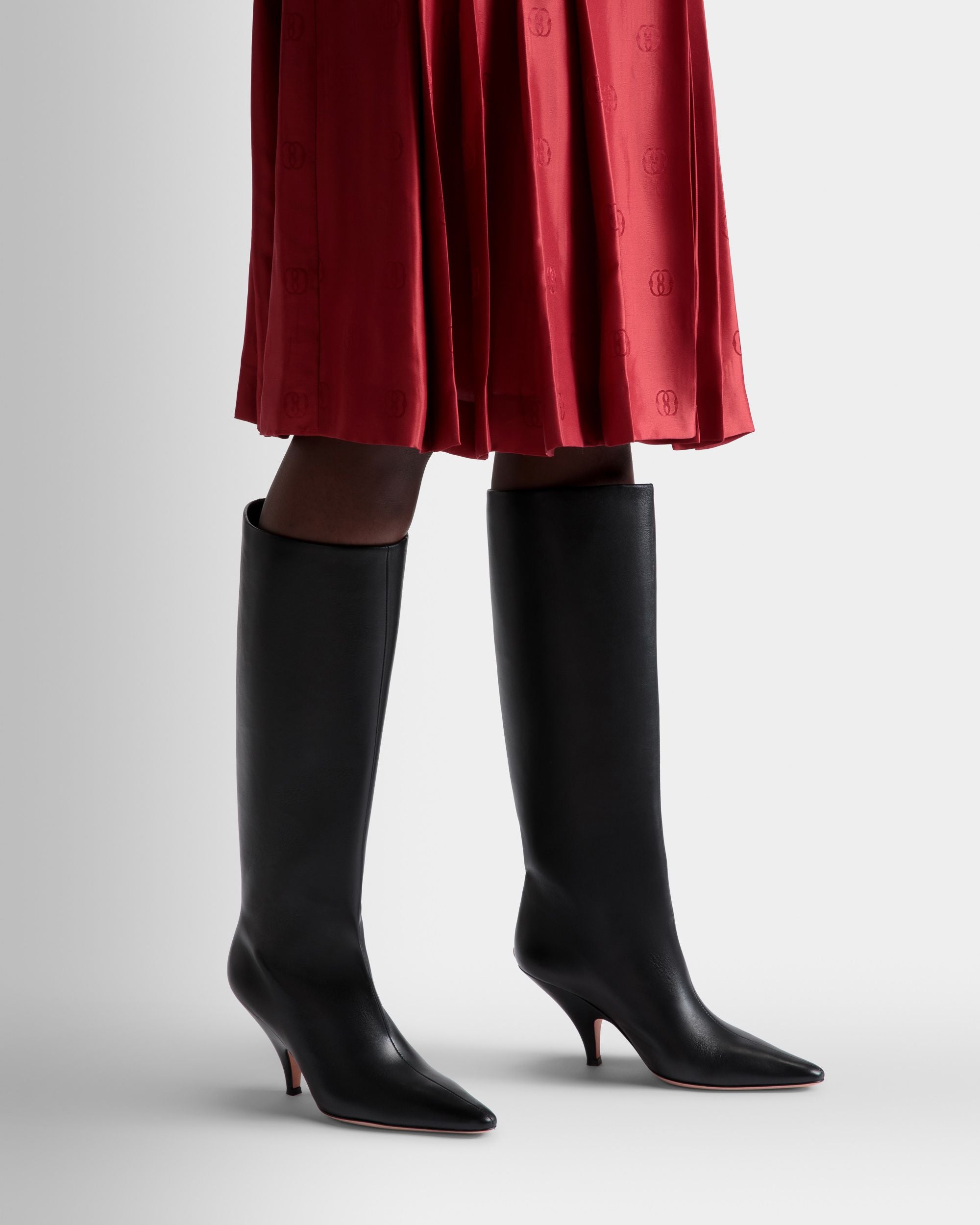 Katy Langschaftstiefel Aus Leder In Schwarz - Damen - Bally - 02