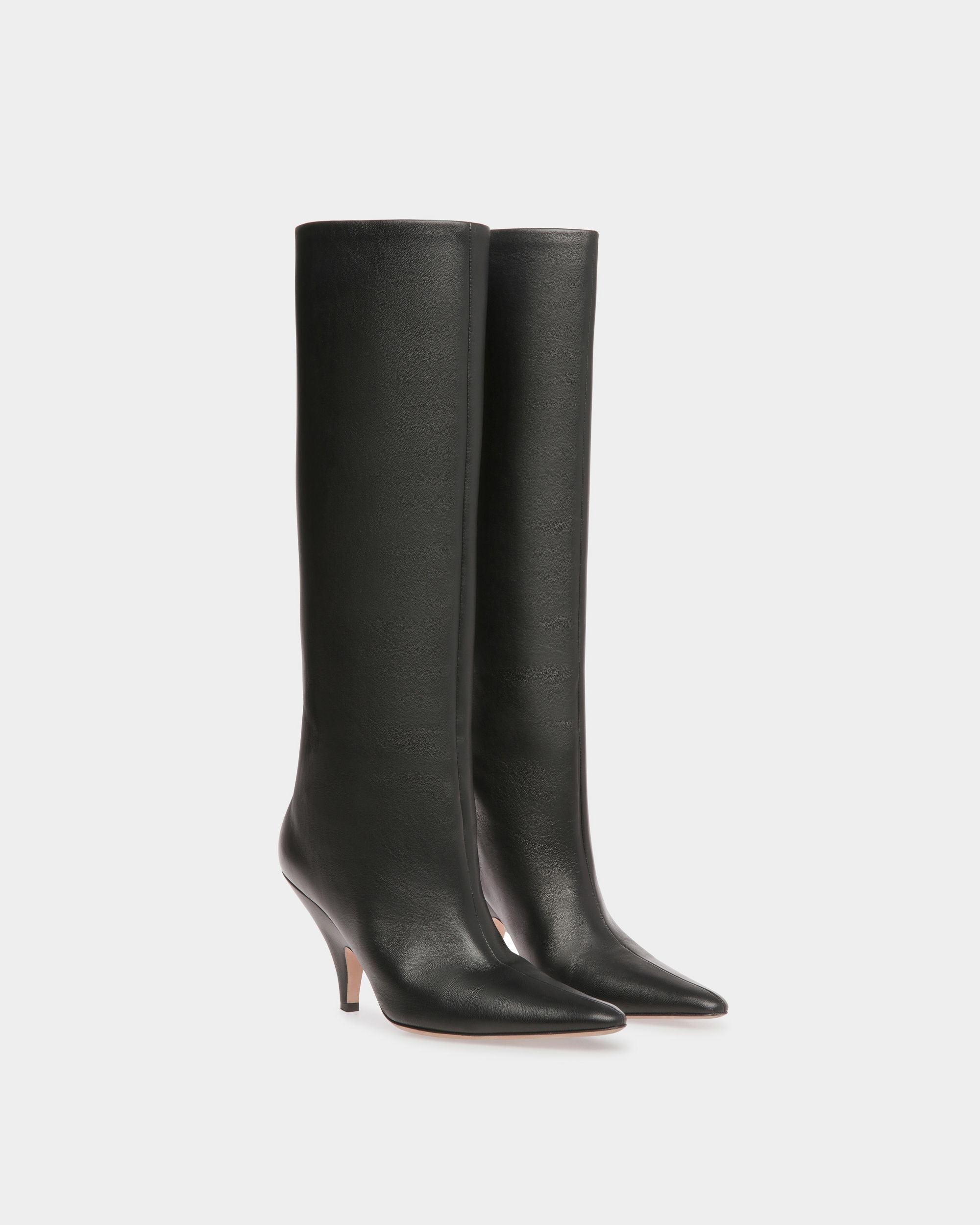 Katy Langschaftstiefel Aus Leder In Schwarz - Damen - Bally - 03