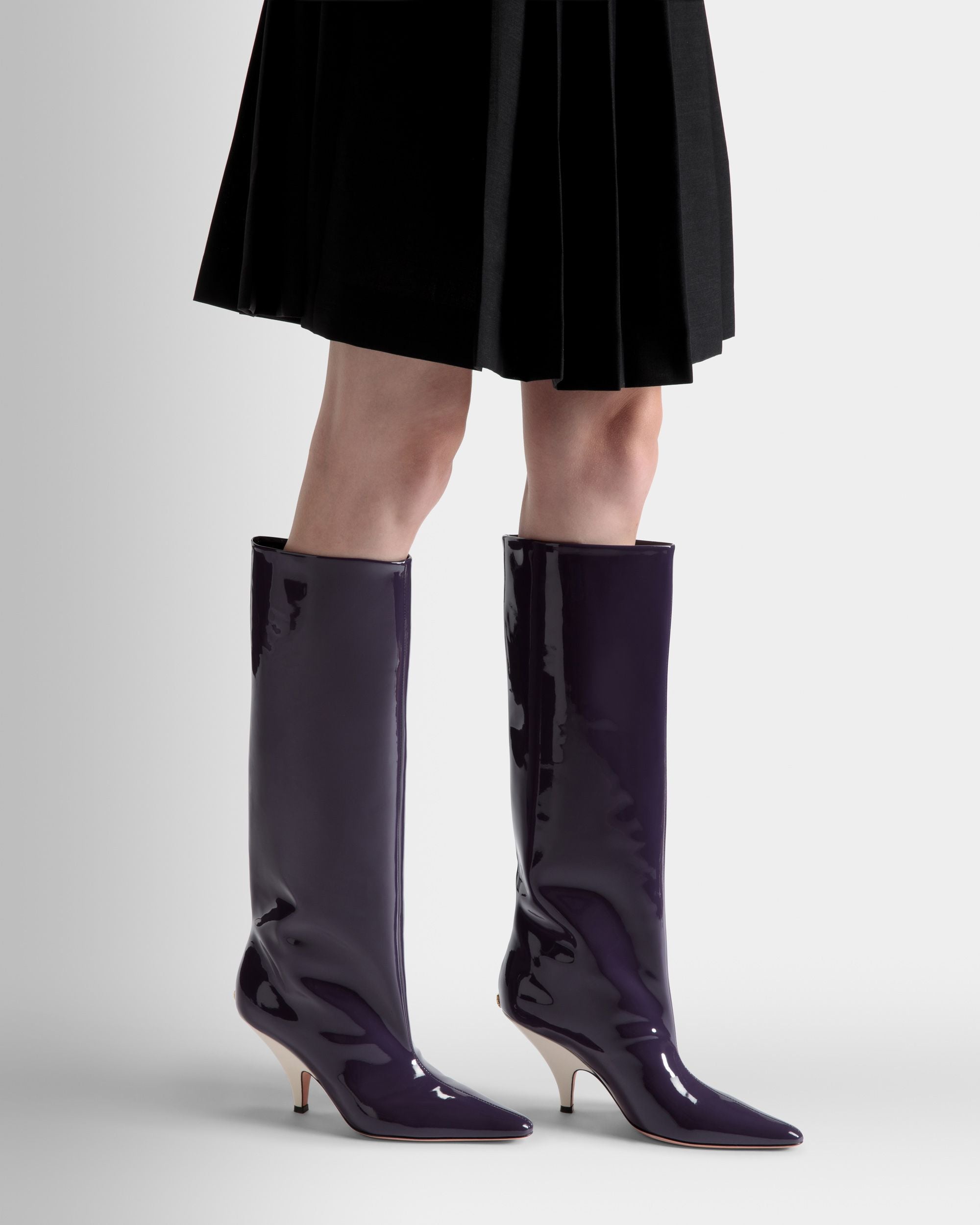 Katy Langschaftstiefel Aus Leder In Orchidee - Damen - Bally - 02
