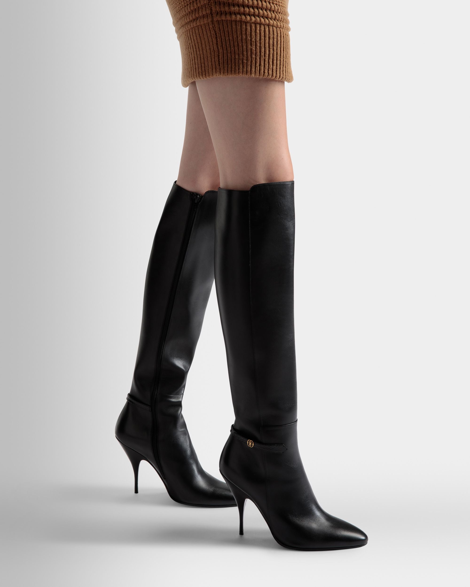 Paulina Stiefel Aus Leder In Schwarz - Damen - Bally - 02