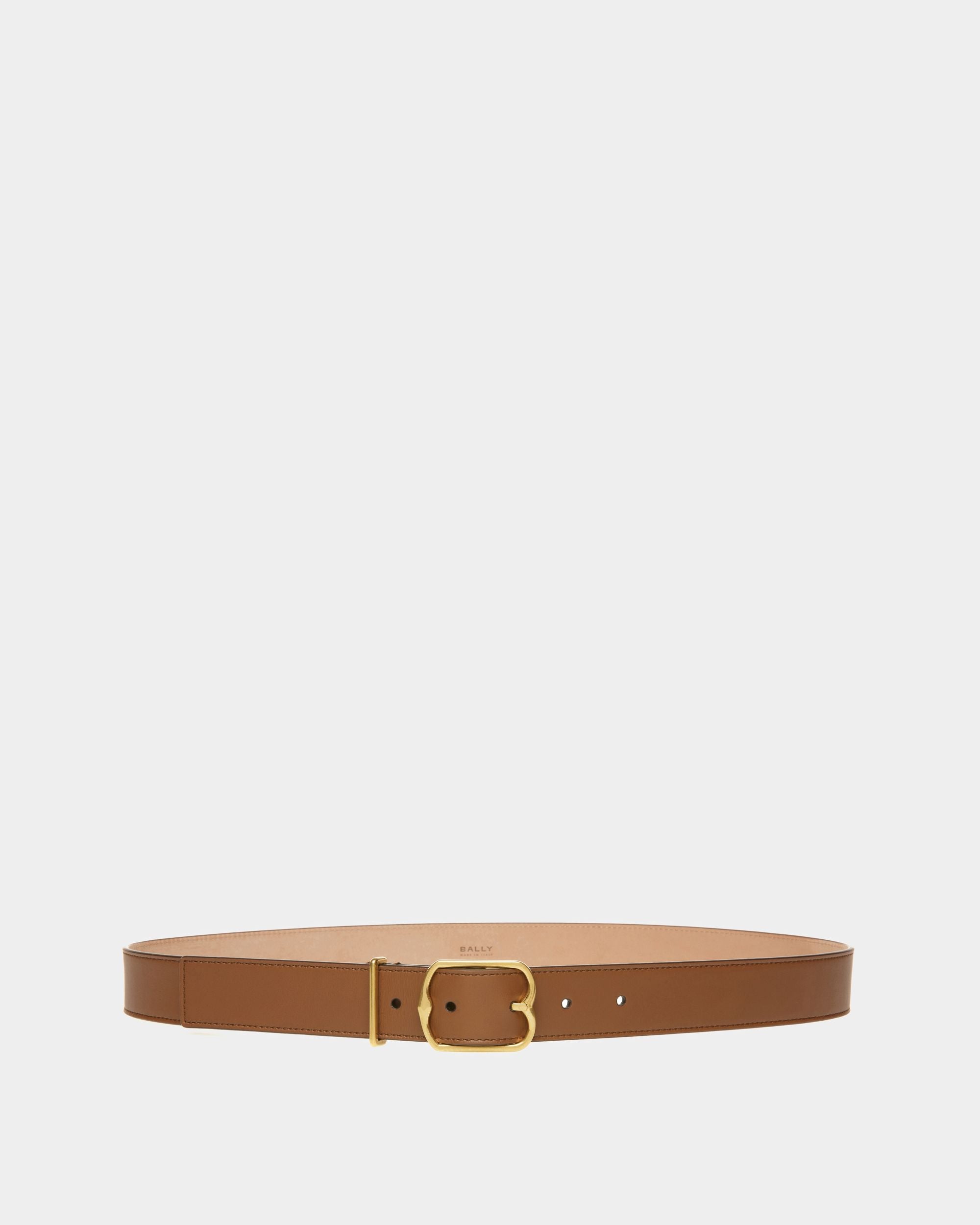 Emblem 30mm Gürtel Aus Braunem Leder - Damen - Bally - 01