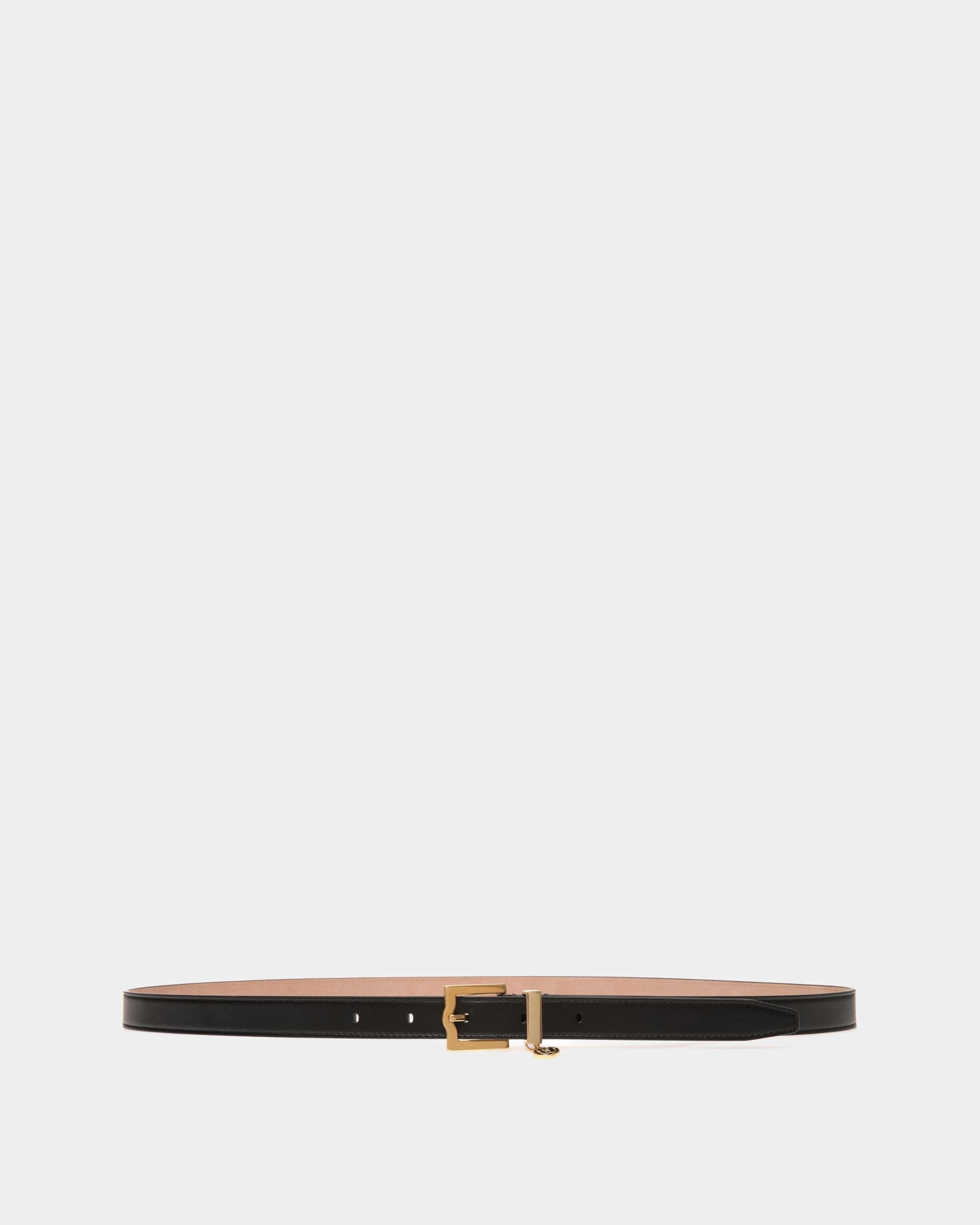 Emblem 20 mm Gürtel Aus Leder In Schwarz - Damen - Bally - 01
