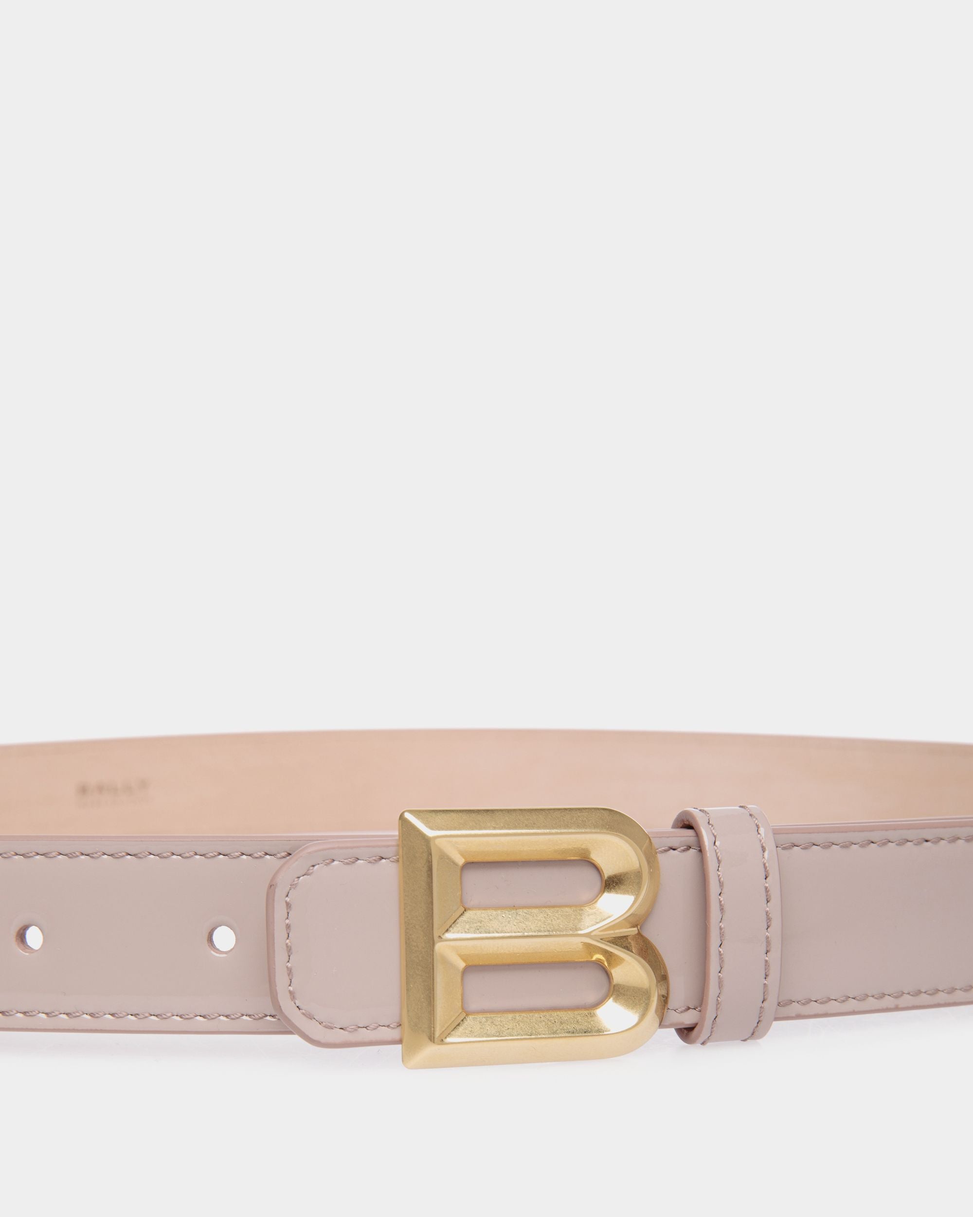 B Bold 25 mm Gürtel Aus Lackleder In Light Beige - Damen - Bally - 03