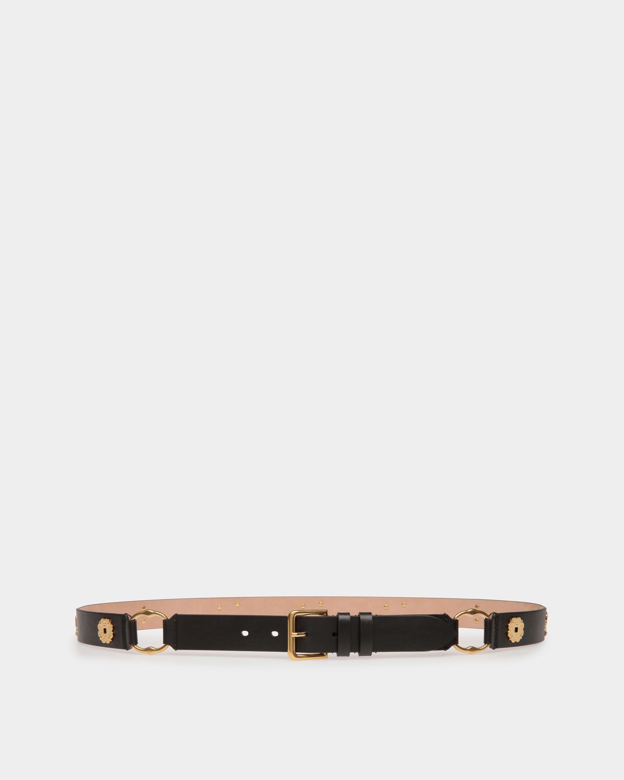 Arkle 105 cm Gürtel Aus Schwarzem Leder - Damen - Bally - 01
