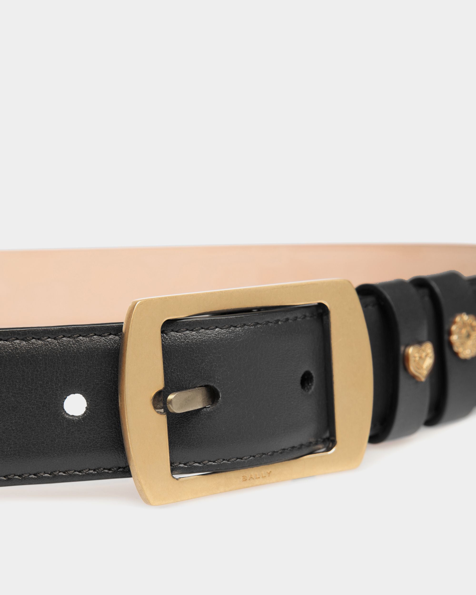 Glen Gürtel Aus Schwarzem Leder, 30 mm - Damen - Bally - 03
