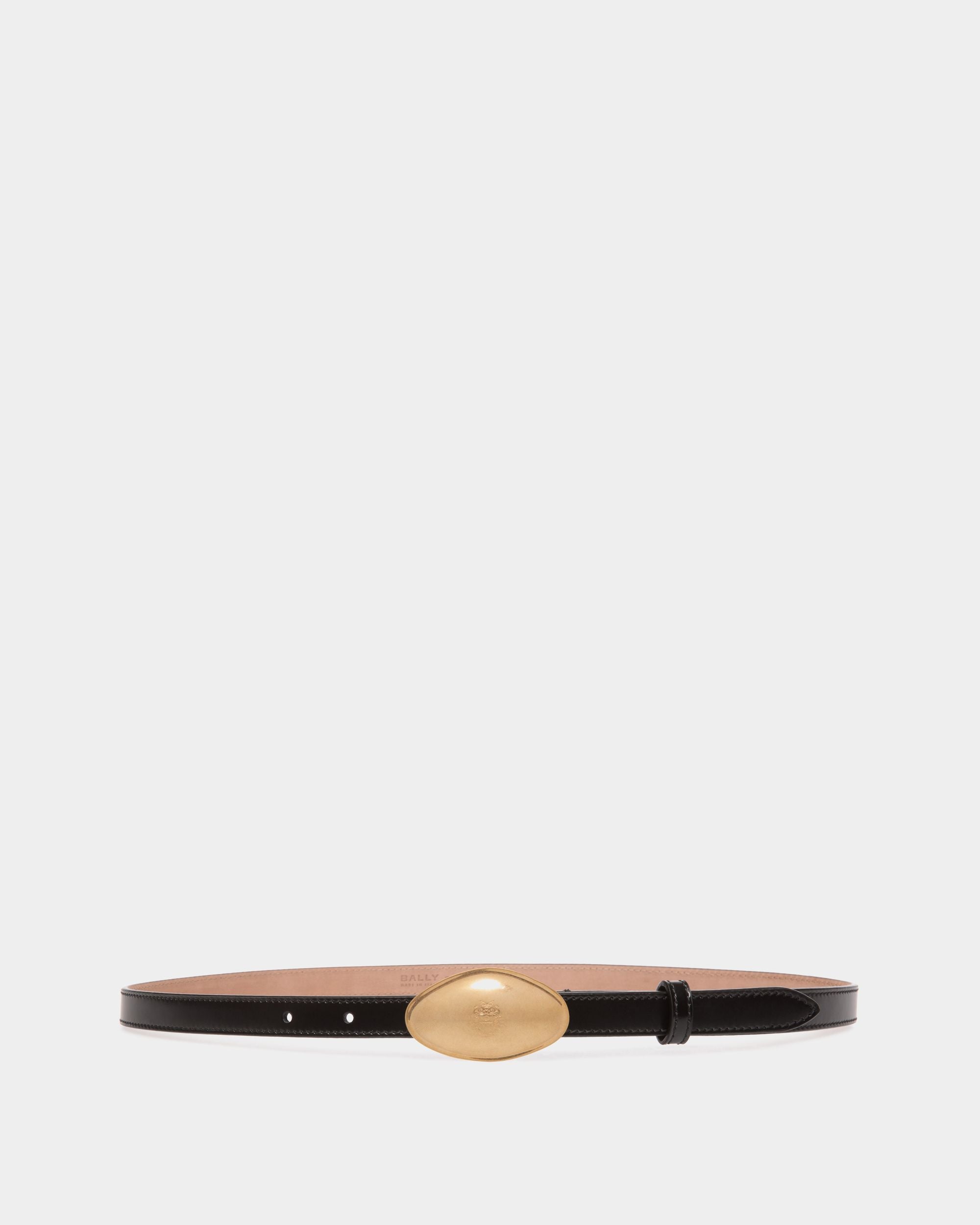 Swissness 15 mm Gürtel Aus Gebürstetem Leder In Schwarz - Damen - Bally - 01
