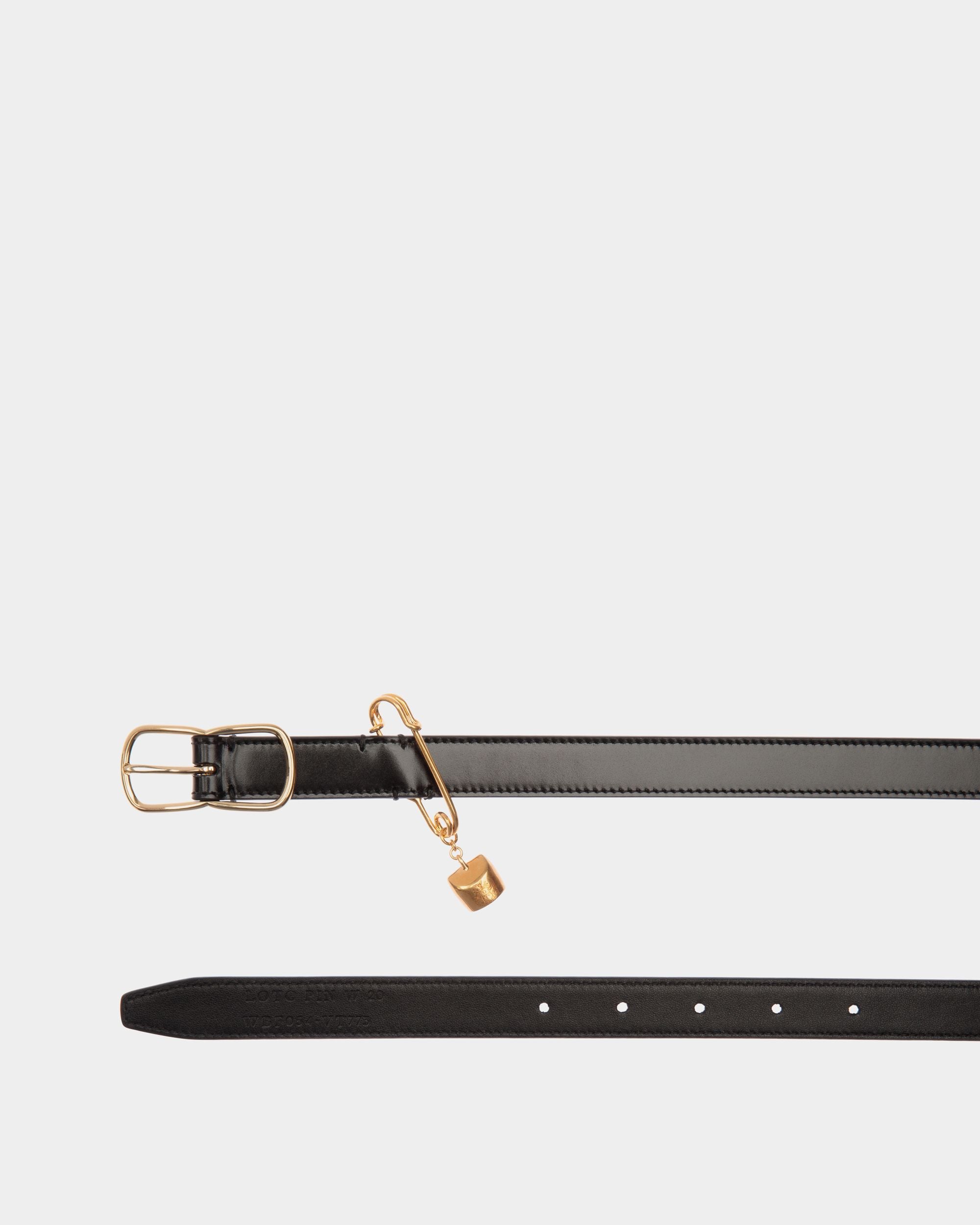 Gürtel Loto 20 mm Aus Gebürstetem Leder In Schwarz - Damen - Bally - 02