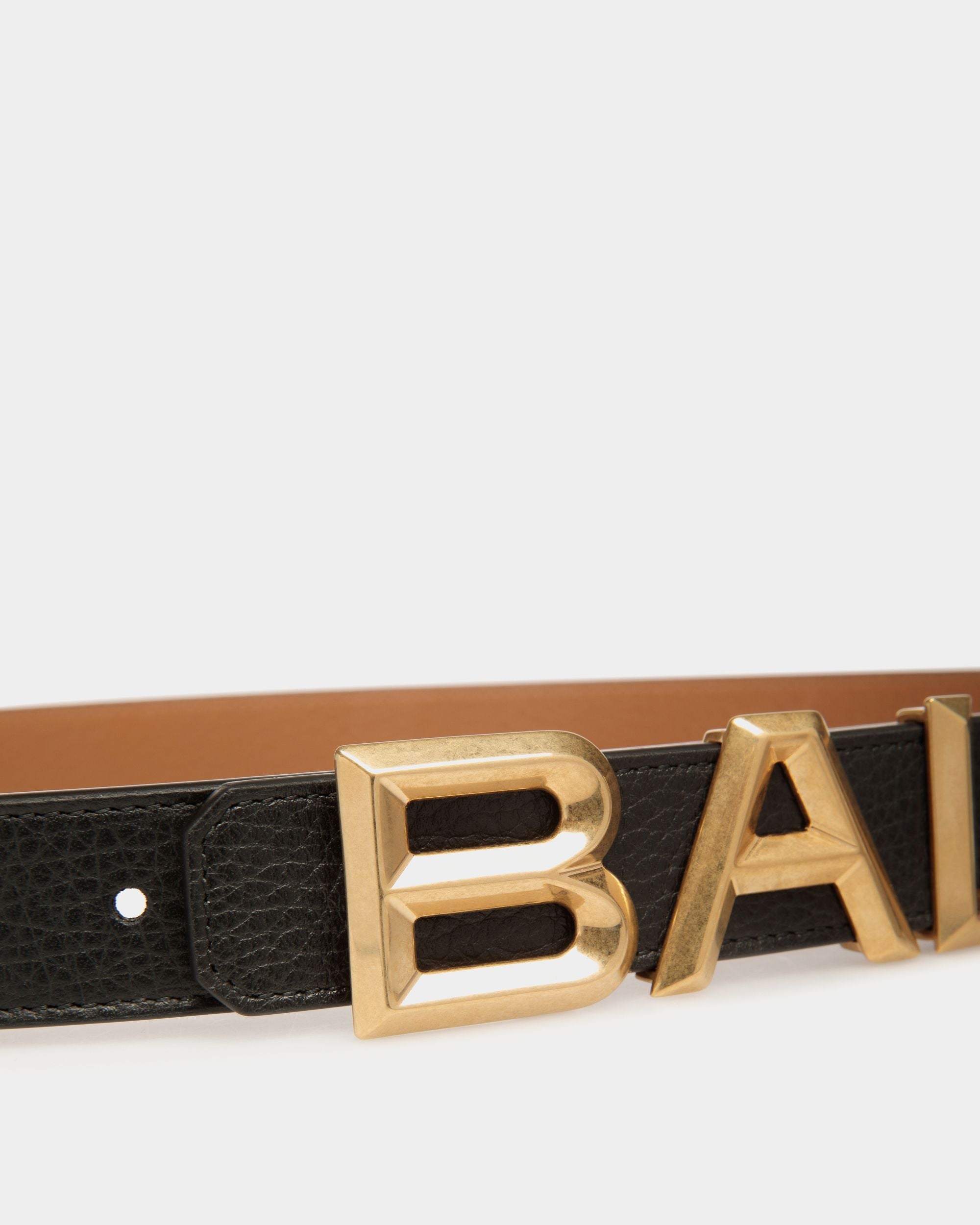 Bally Spell 25 mm Wendegürtel Aus Leder In Schwarz Und Desert - Damen - Bally - 03