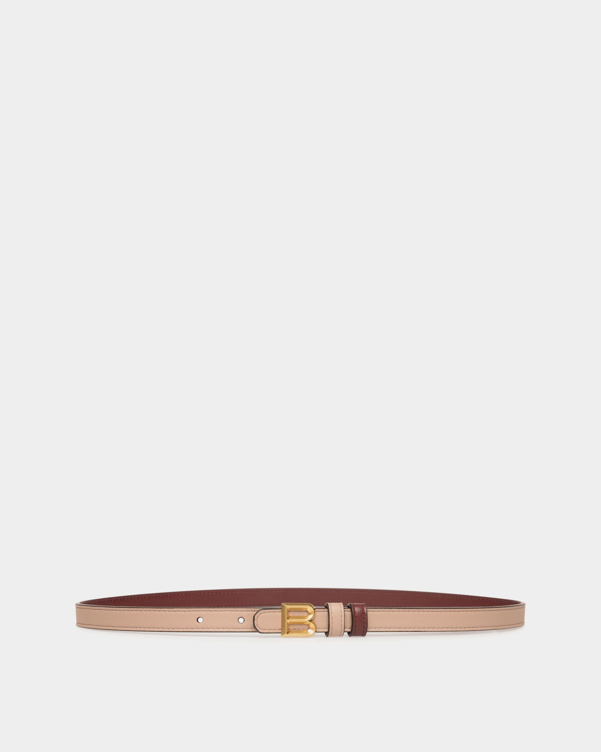 B Bold 15 mm Wendegürtel Aus Leder In Light Beige Und Andorra - Damen - Bally - 01