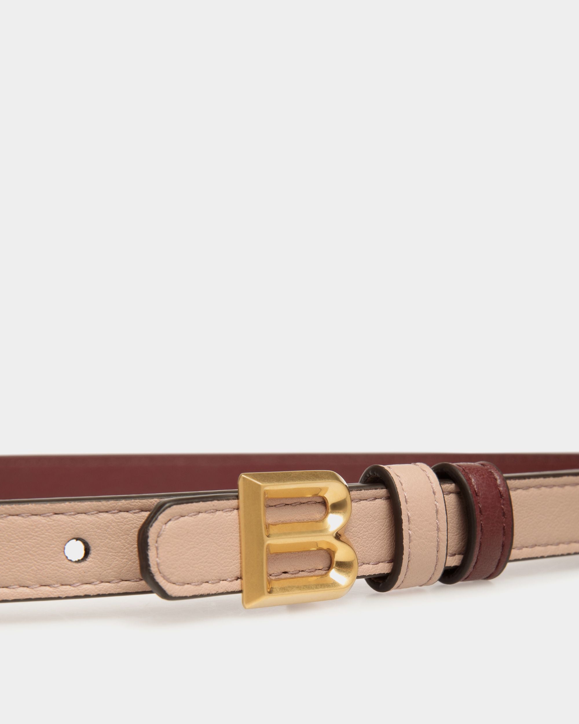 B Bold 15 mm Wendegürtel Aus Leder In Light Beige Und Andorra - Damen - Bally - 03