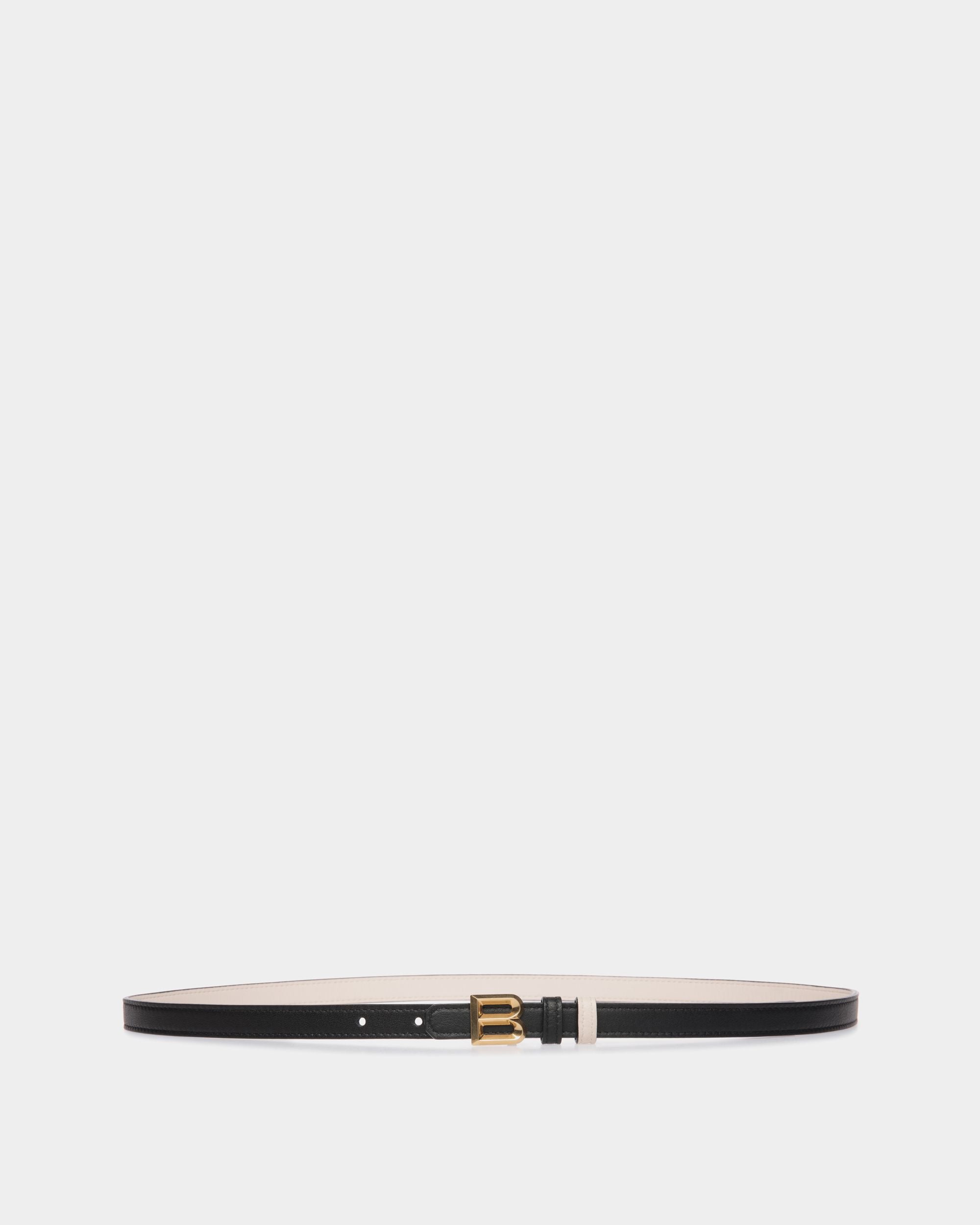 B Bold 15 mm Wendegürtel Aus Leder In Schwarz Und Weiß - Damen - Bally - 01
