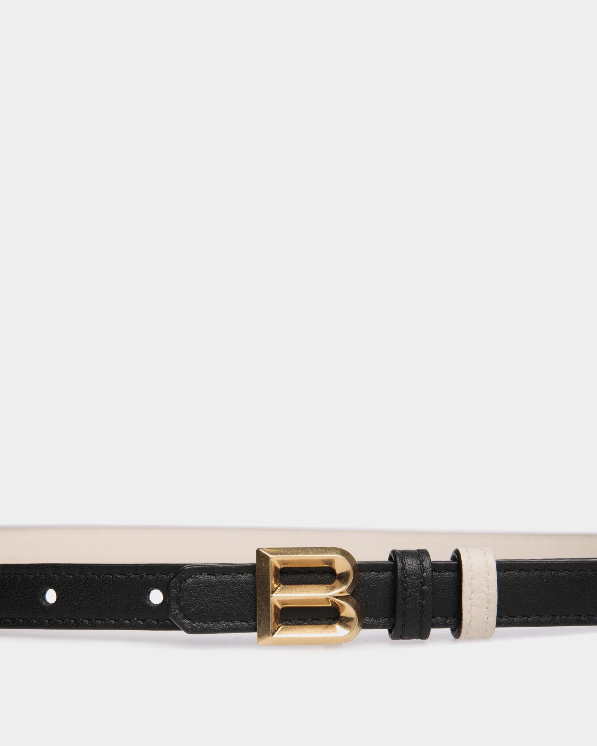 B Bold 15 mm Wendegürtel Aus Leder In Schwarz Und Weiß - Damen - Bally - 03