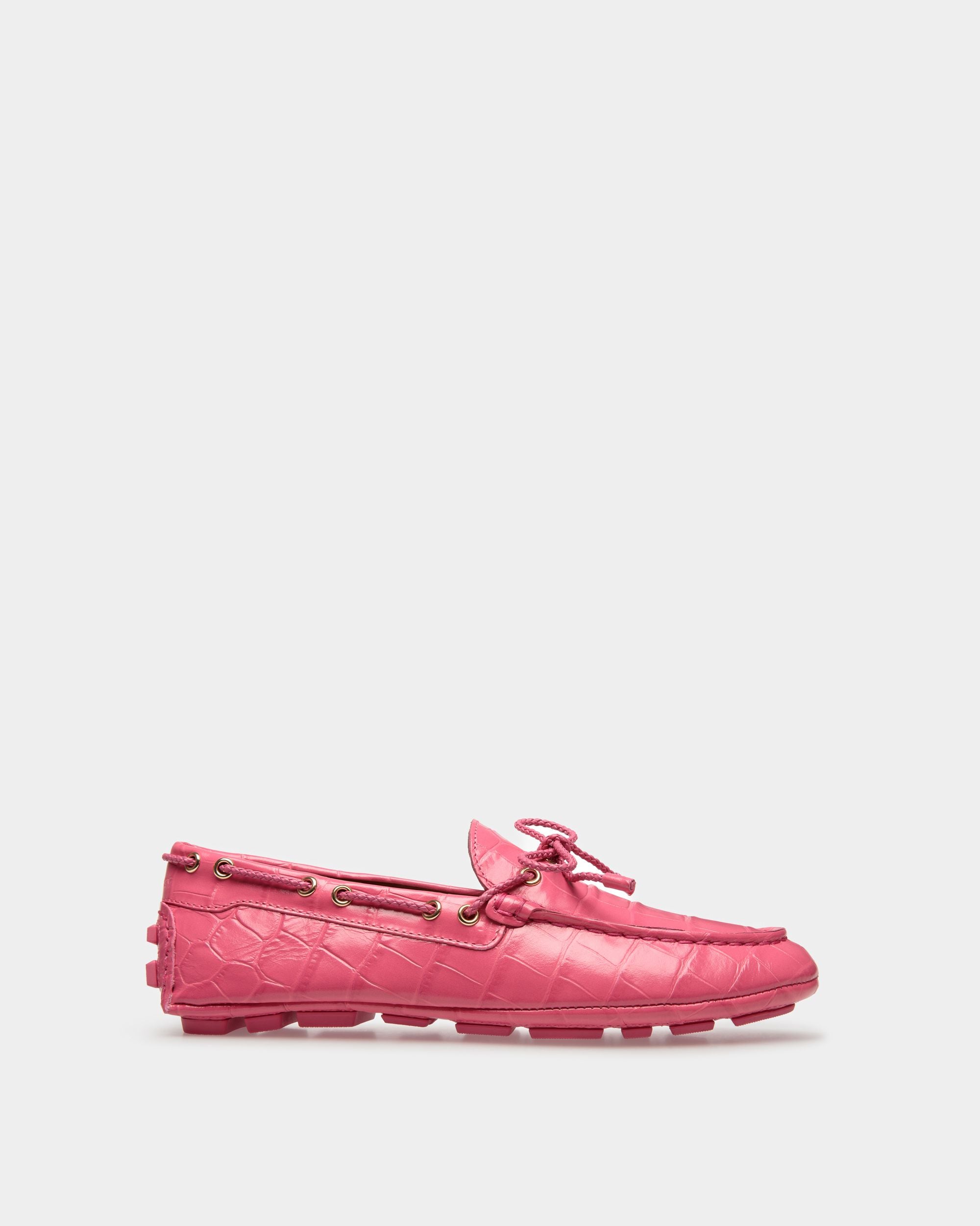Kerbs Driver-Schuh Aus Rosa Leder - Damen - Bally - 01