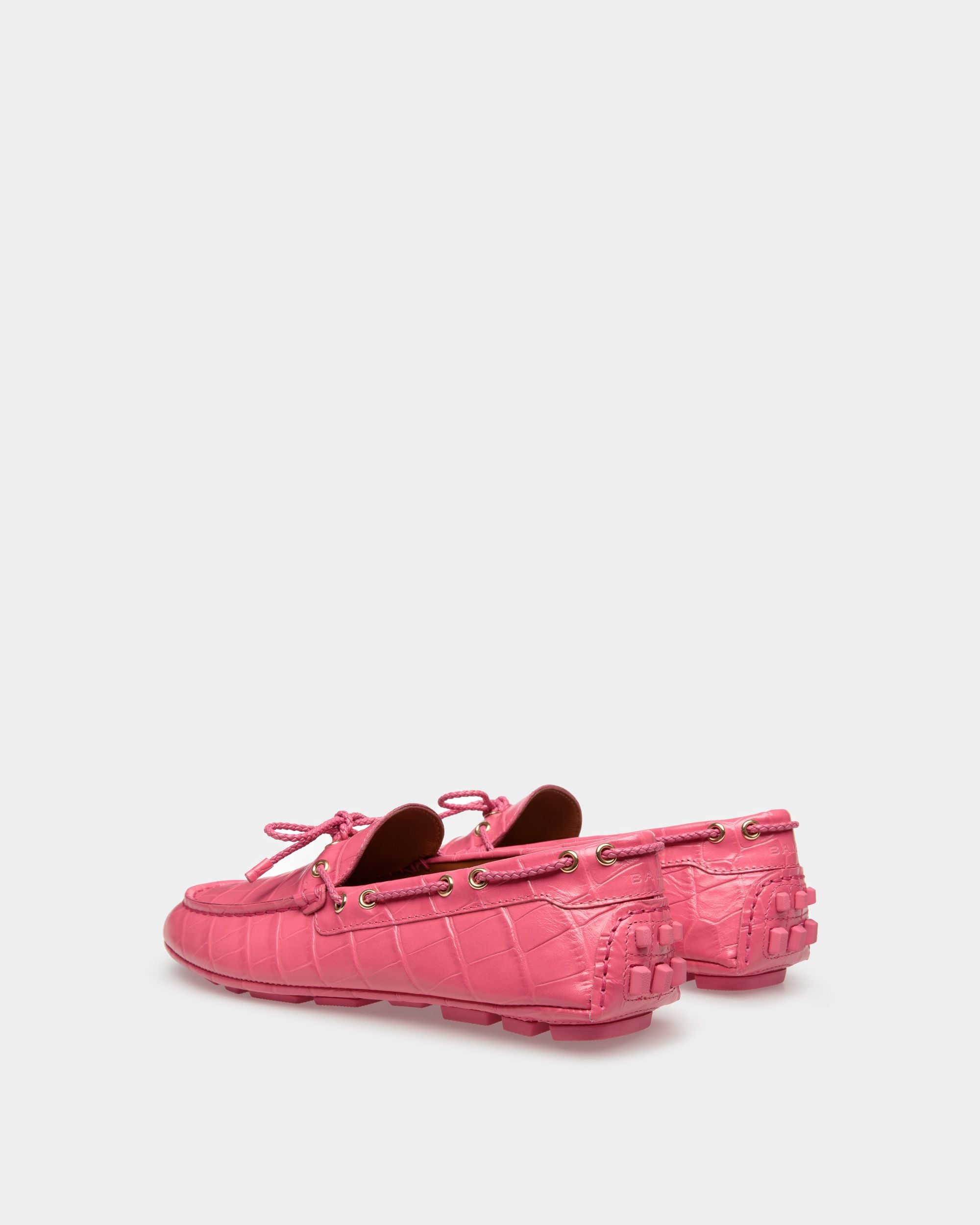 Kerbs Driver-Schuh Aus Rosa Leder - Damen - Bally - 03