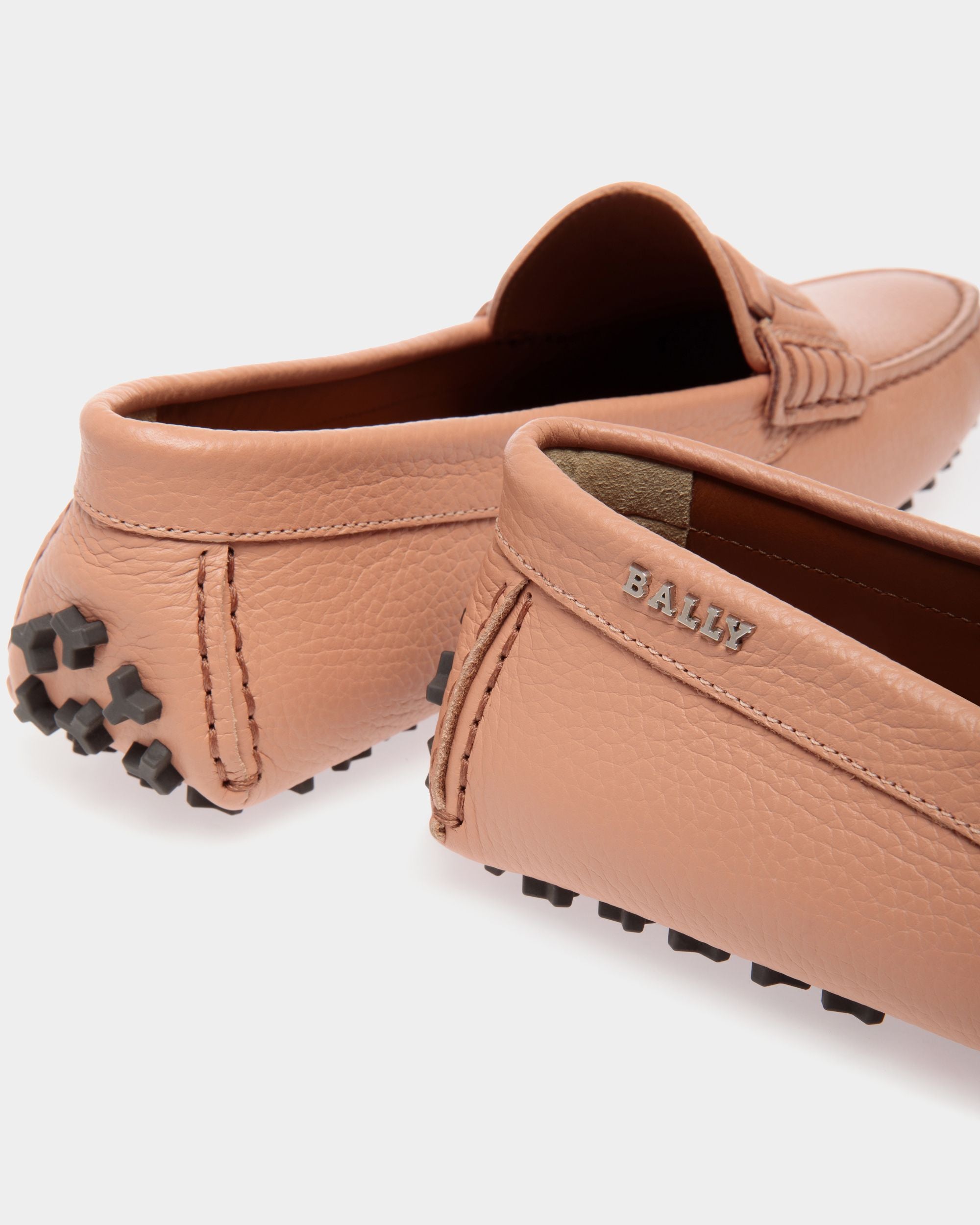 Lux Driver Drivers In Orange Leather - Damen - Bally - 05