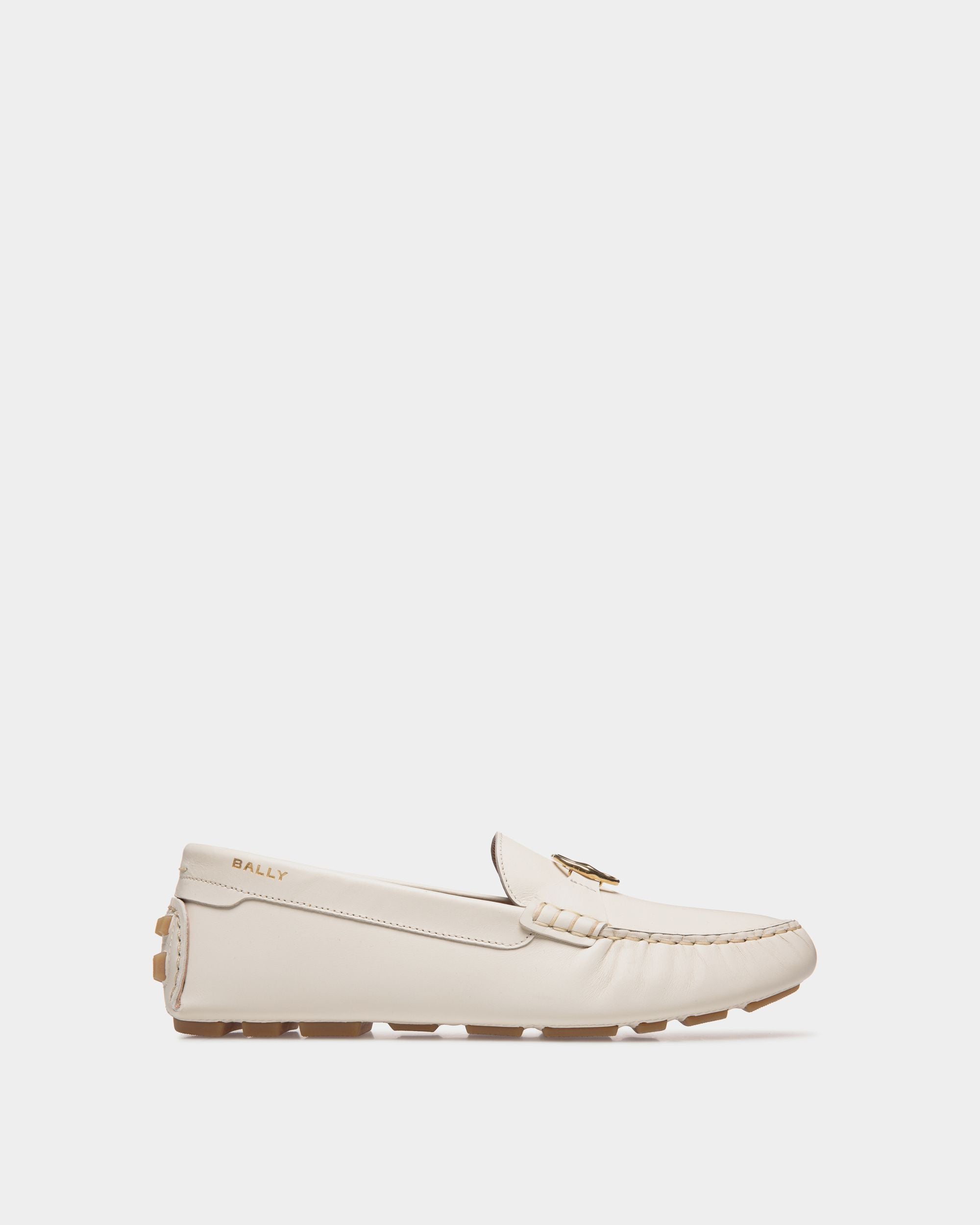 Kerbs Driver-Schuh Aus Leder In Weiß - Damen - Bally - 01