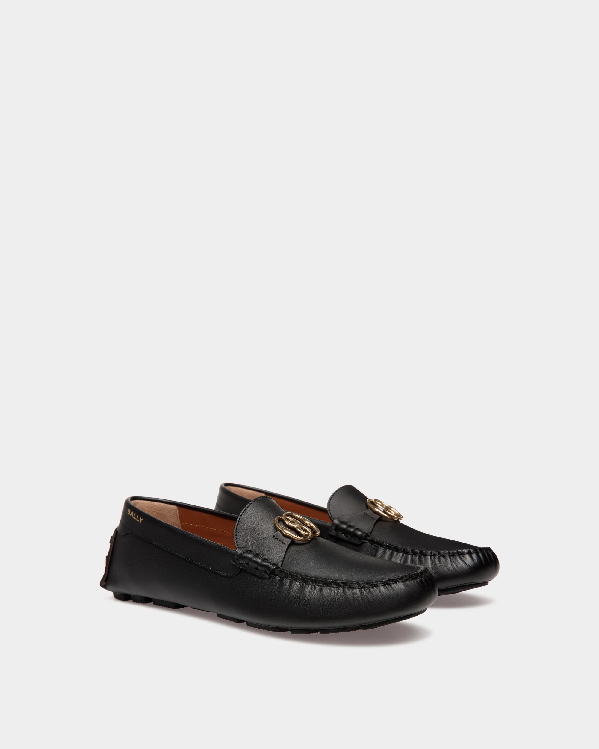 Kerbs Driver-Schuh Aus Leder In Schwarz - Damen - Bally - 02