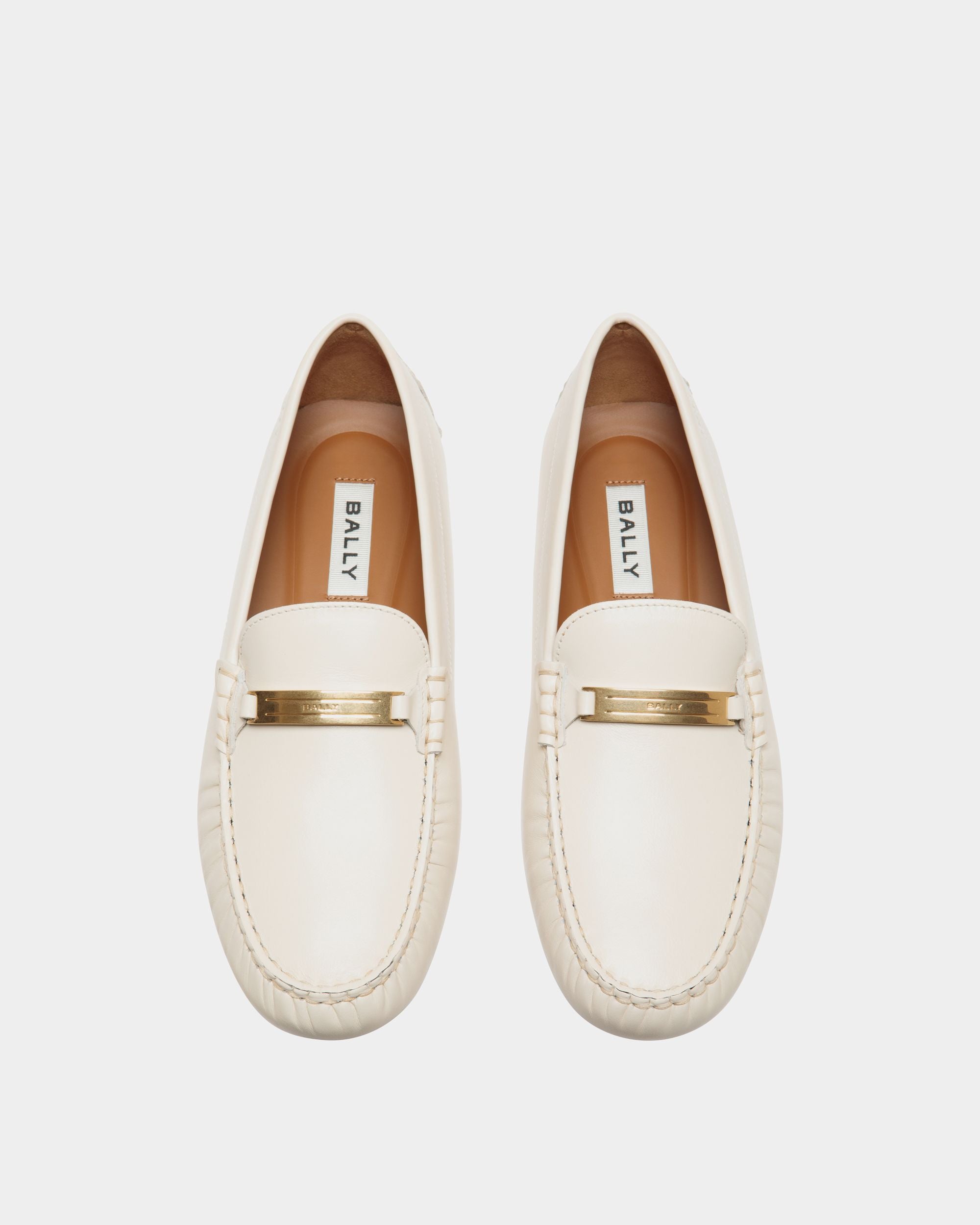 Kerbs Driver In White Leather - Damen - Bally - 04