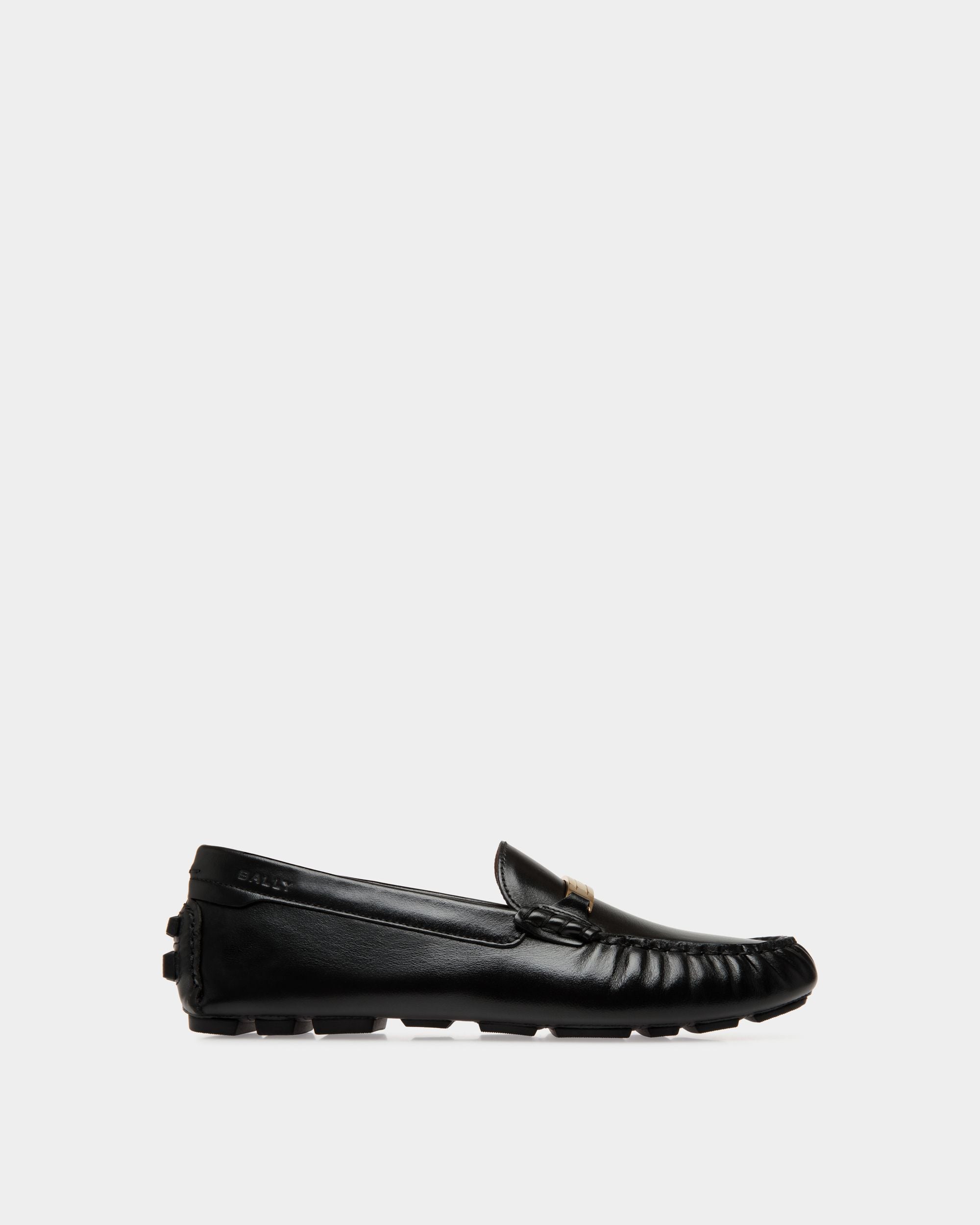 Kerbs Driver-Schuh Aus Leder In Schwarz - Damen - Bally - 01