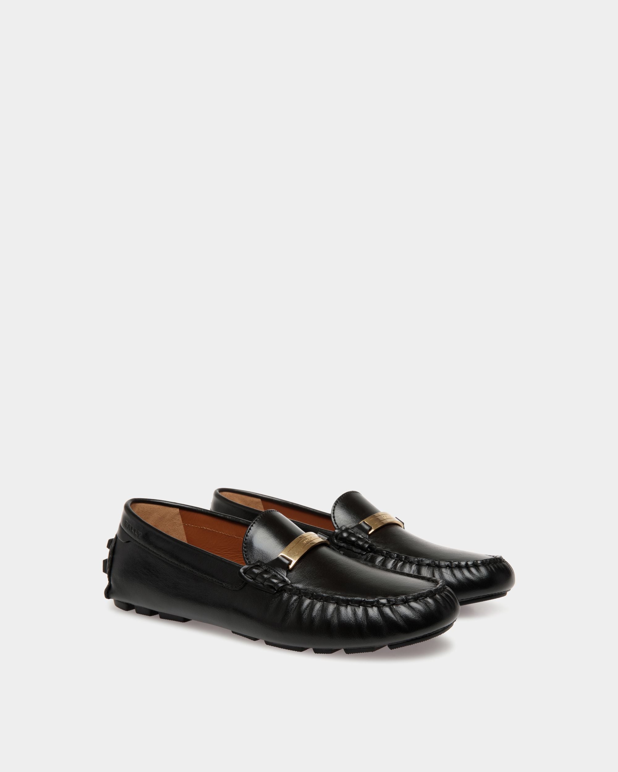 Kerbs Driver-Schuh Aus Leder In Schwarz - Damen - Bally - 02