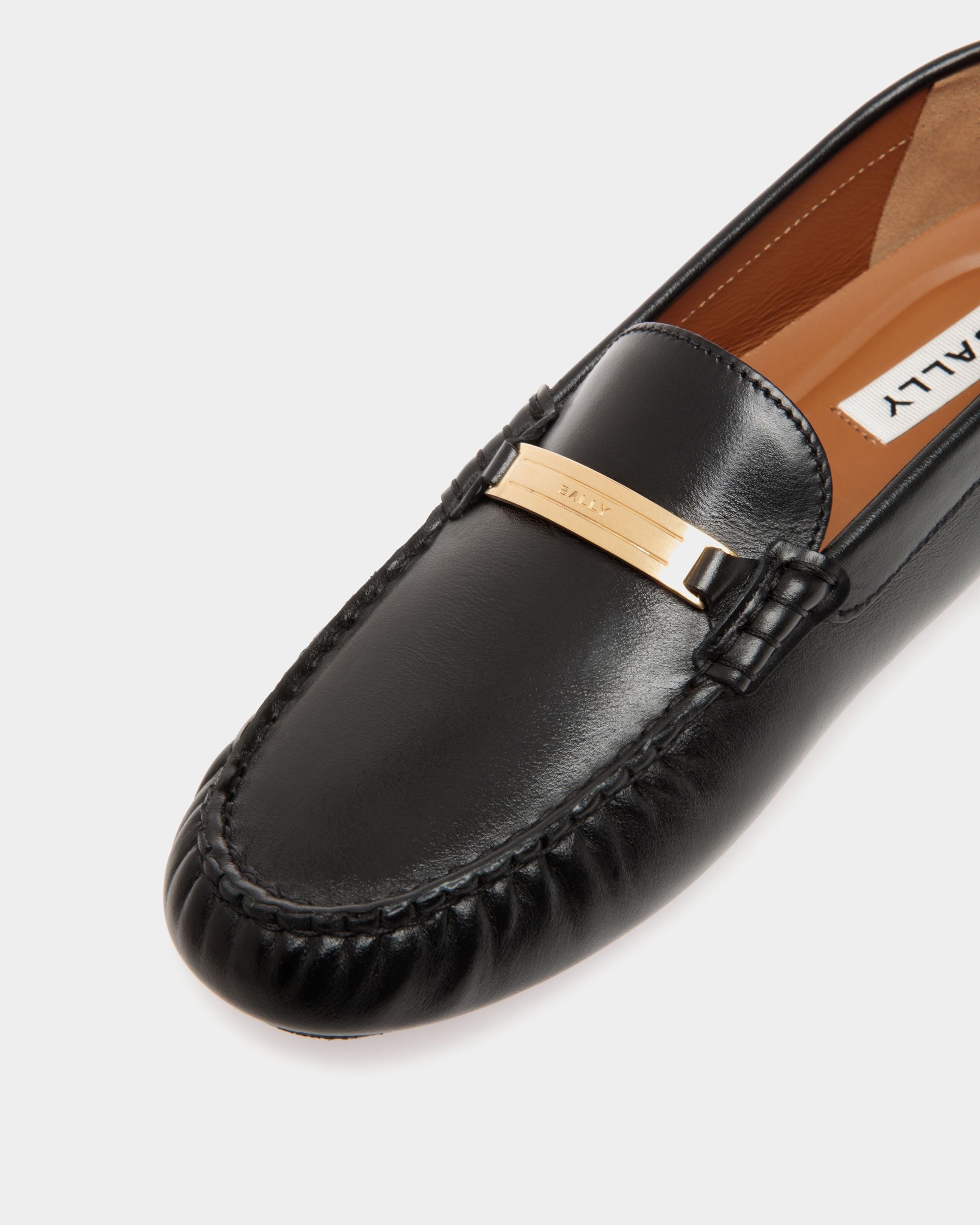 Kerbs Driver-Schuh Aus Leder In Schwarz - Damen - Bally - 05