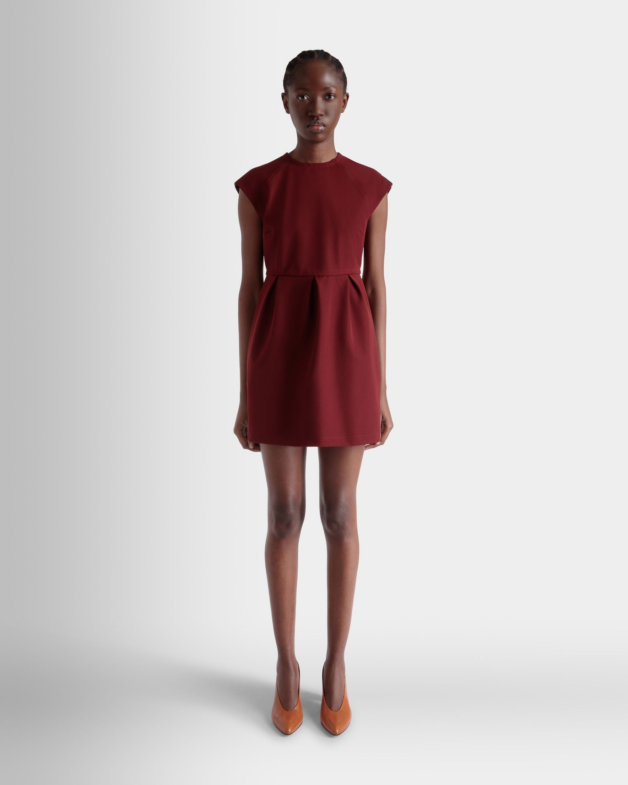 Minikleid Aus Nylon-Gabardine In Heritage Red - Damen - Bally - 02