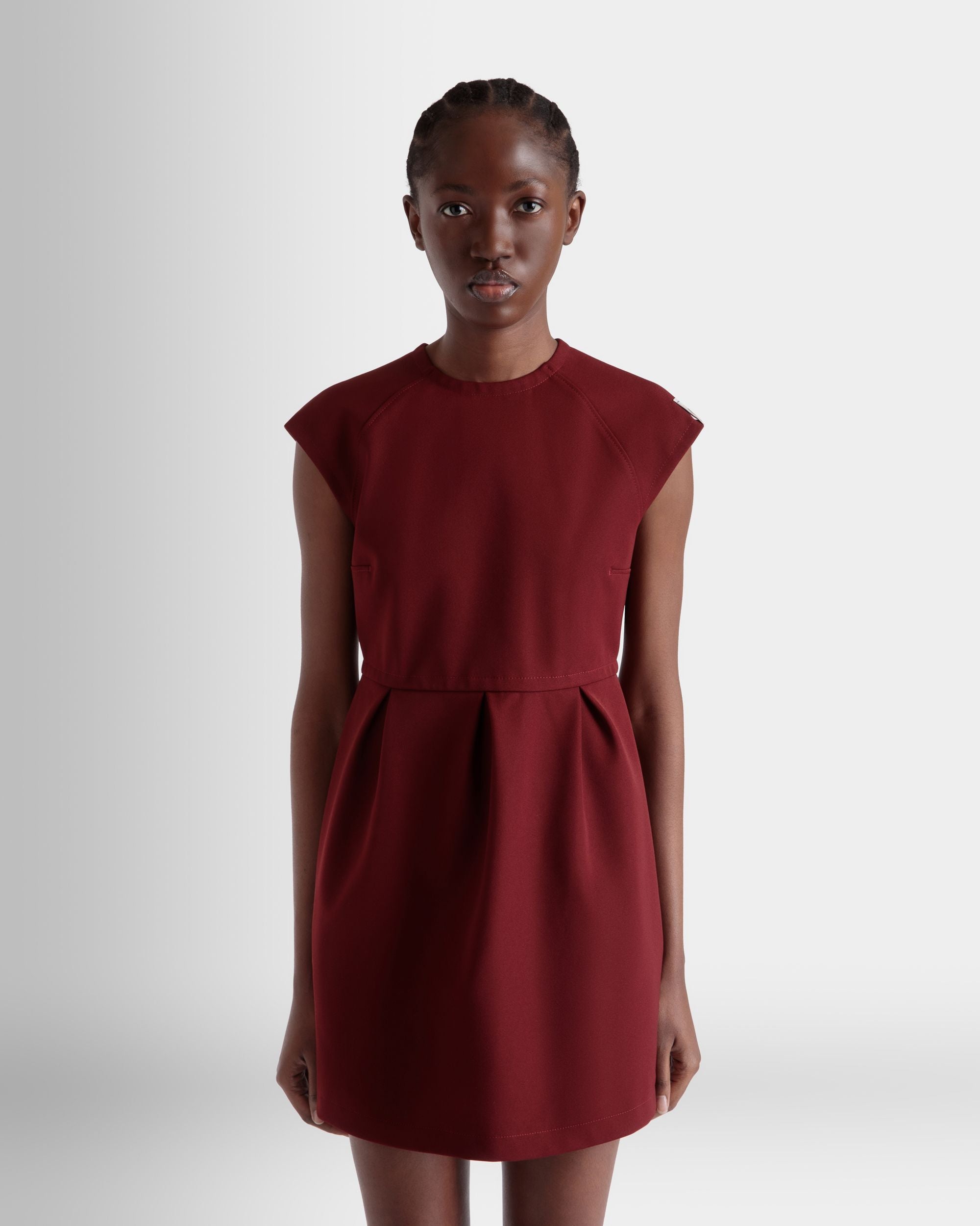 Minikleid Aus Nylon-Gabardine In Heritage Red - Damen - Bally - 08