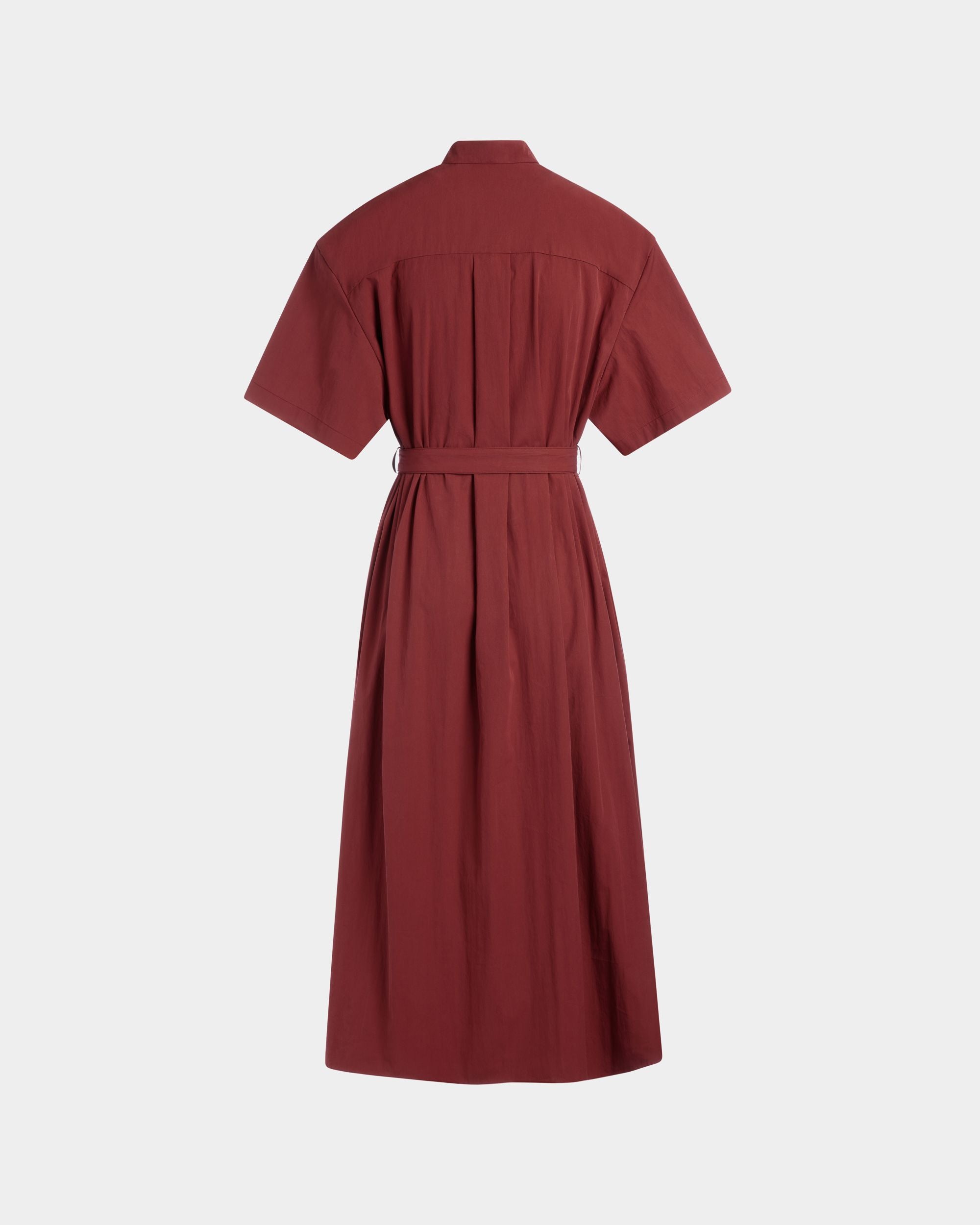 Kleid Aus Baumwollpopeline Mit Gürtel In Heritage Red - Damen - Bally - 05
