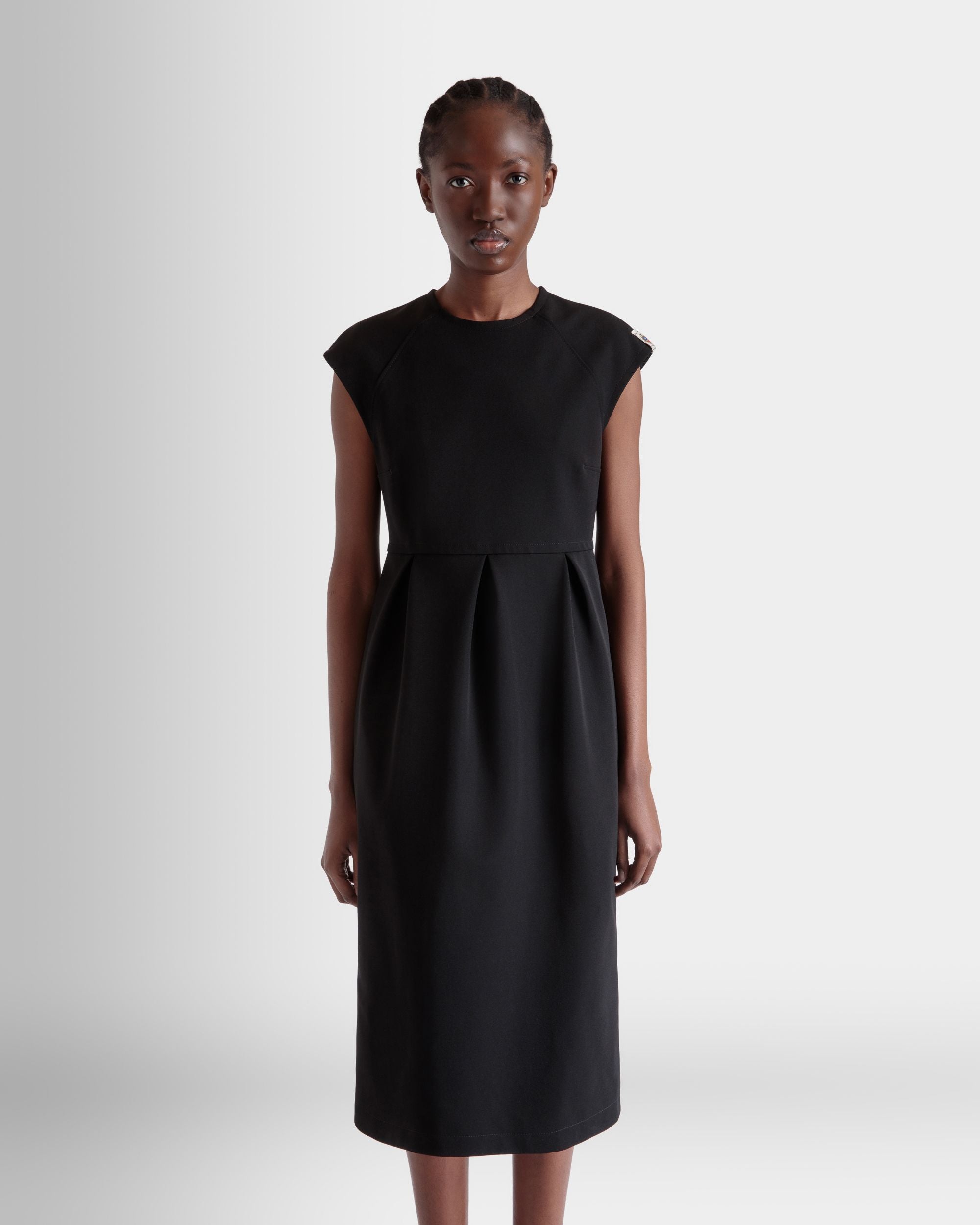 Midikleid Aus Nylon-Gabardine In Schwarz - Damen - Bally - 08
