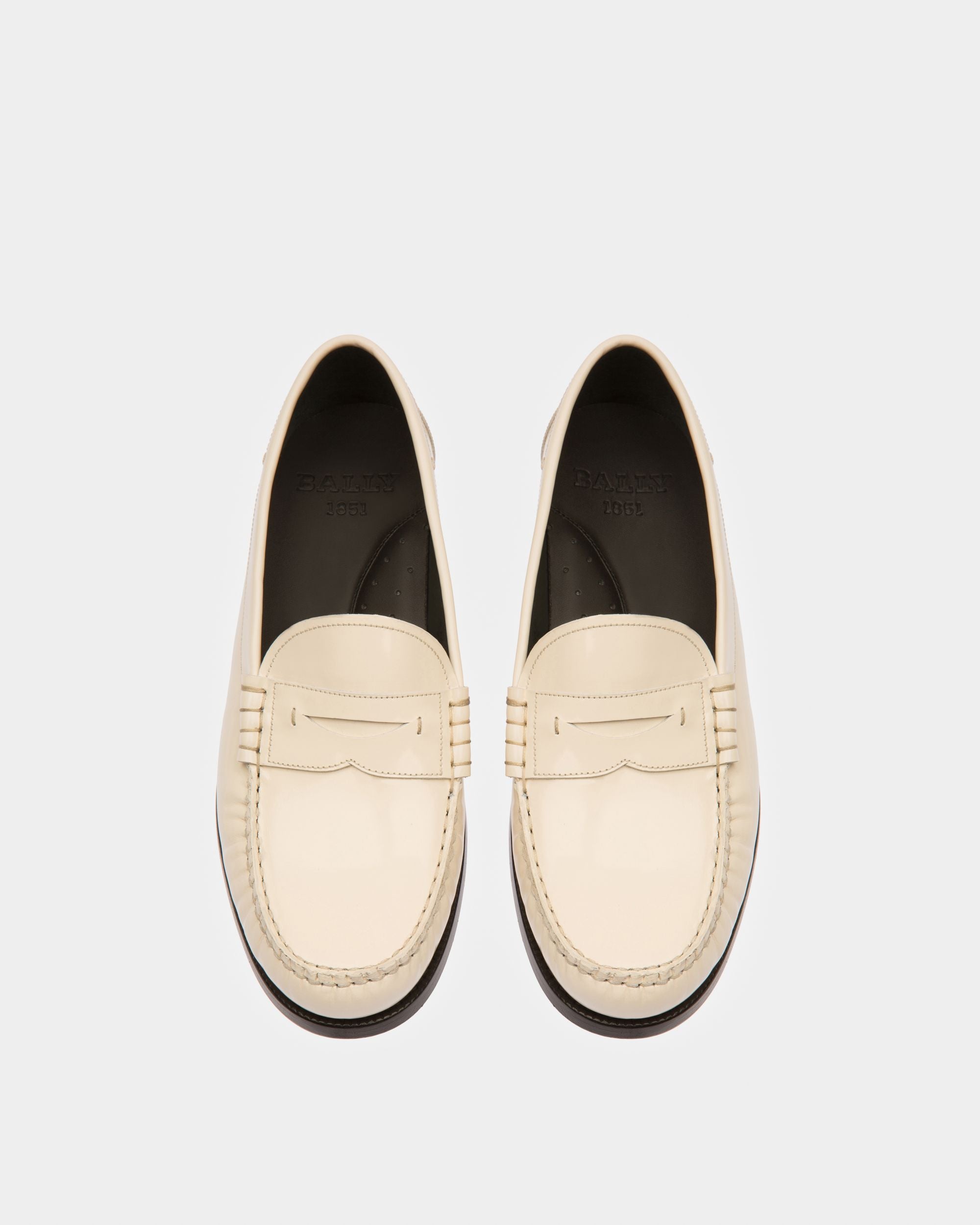 Coelo Mokassins Aus Elfenbeinfarbenem Leder - Damen - Bally - 02