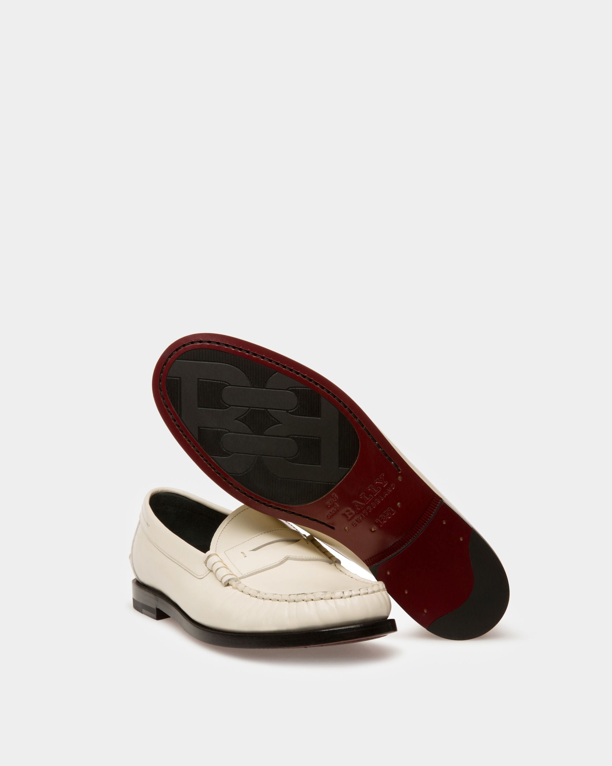Coelo Mokassins Aus Elfenbeinfarbenem Leder - Damen - Bally - 05