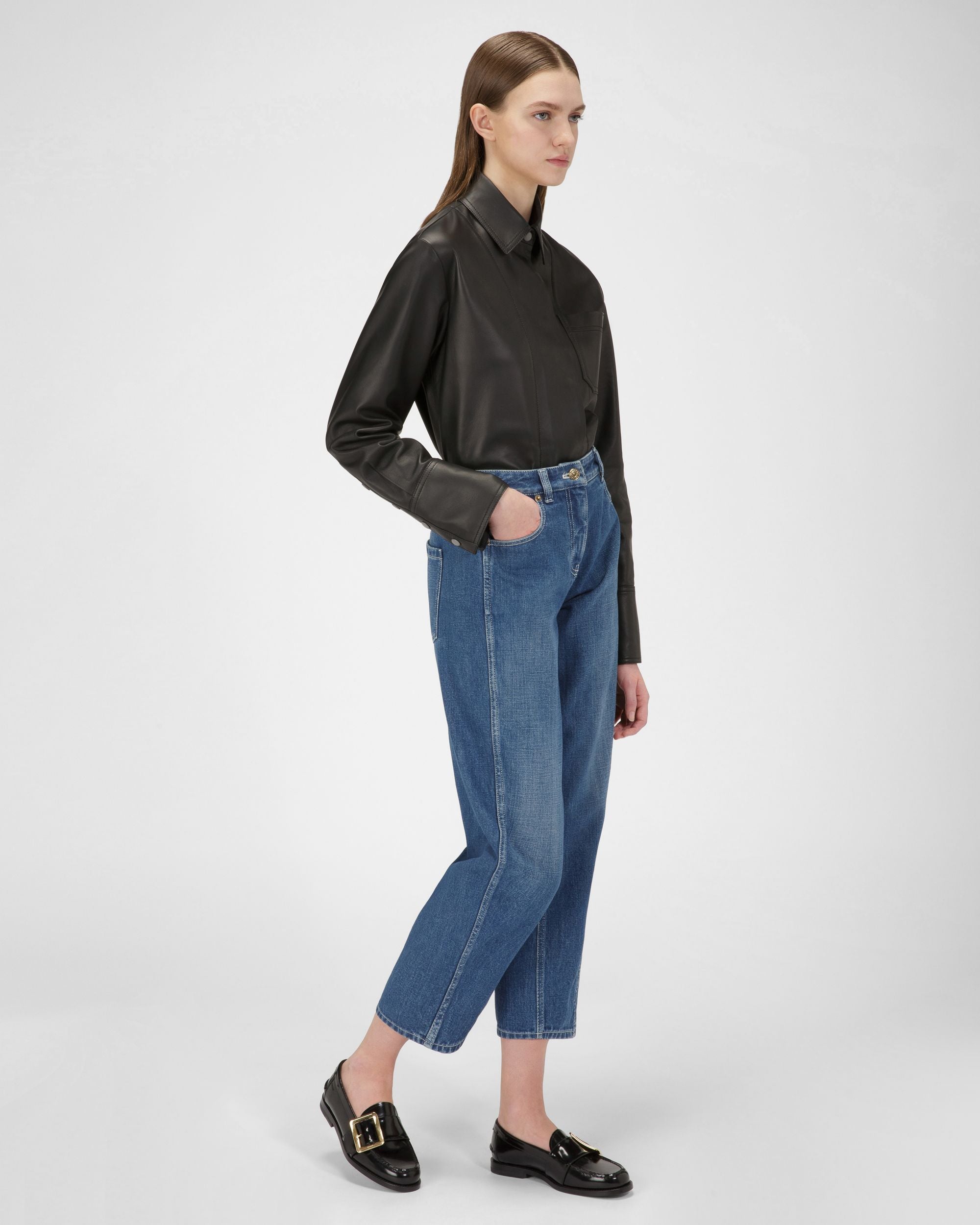 Calya Mokassins Aus Schwarzem Leder - Damen - Bally - 02