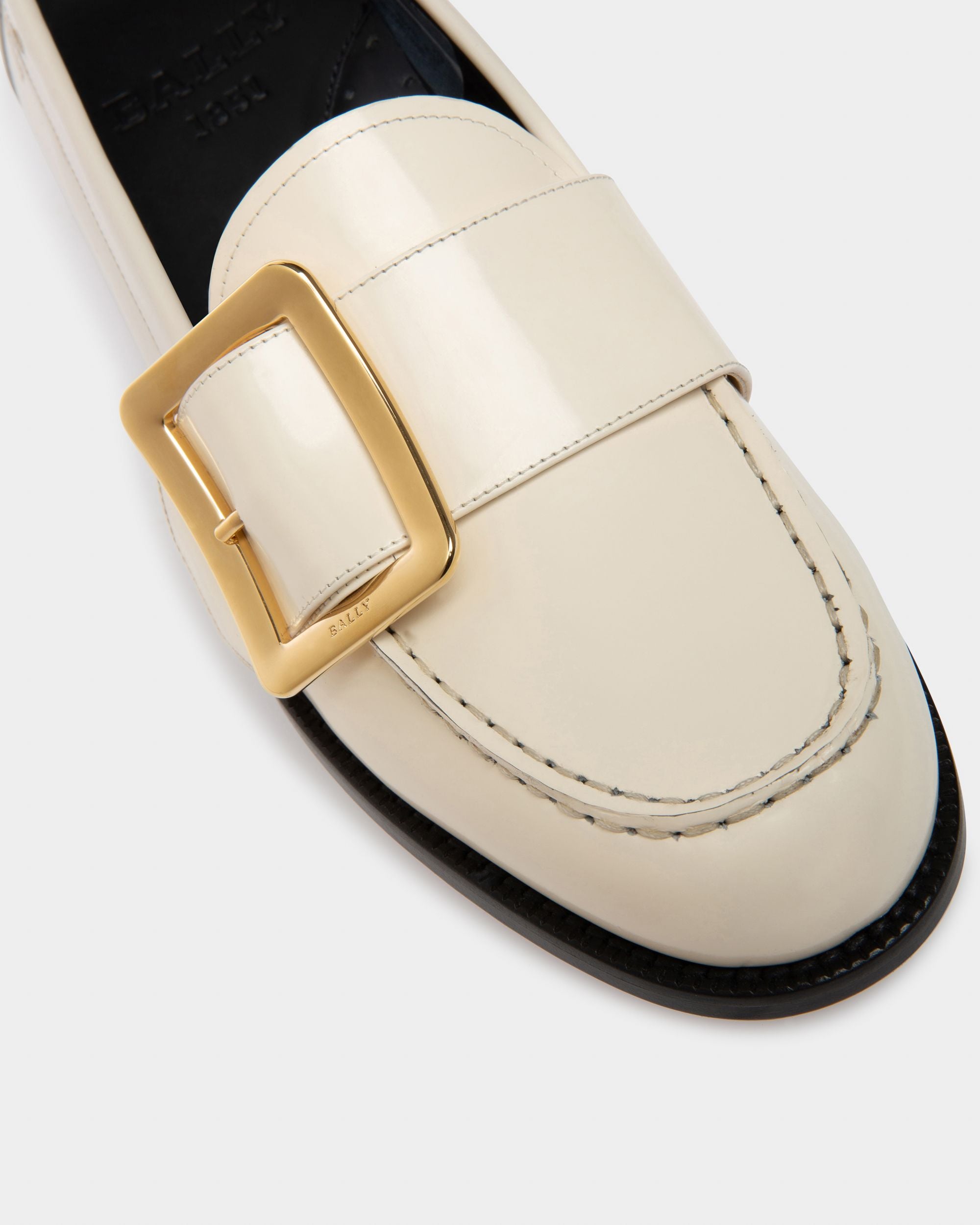 Calya Mokassins Aus Elfenbeinfarbenem Leder - Damen - Bally - 06